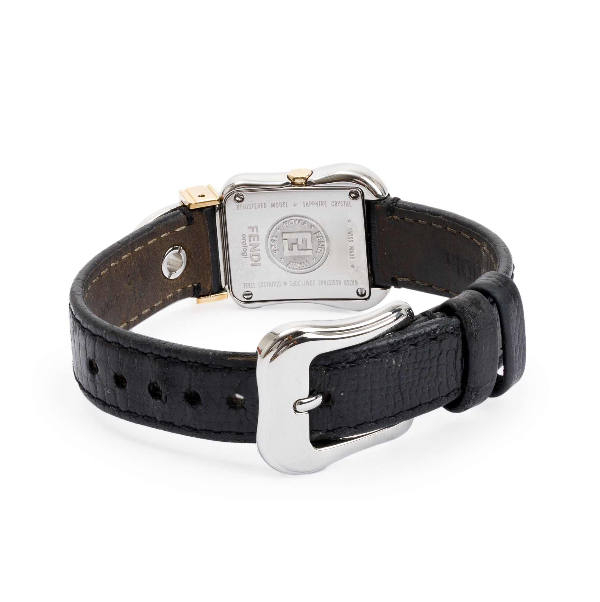 Fendi Two-Tone Stainless Steel B. Buckle 3800L Watch w/ Box & Papers