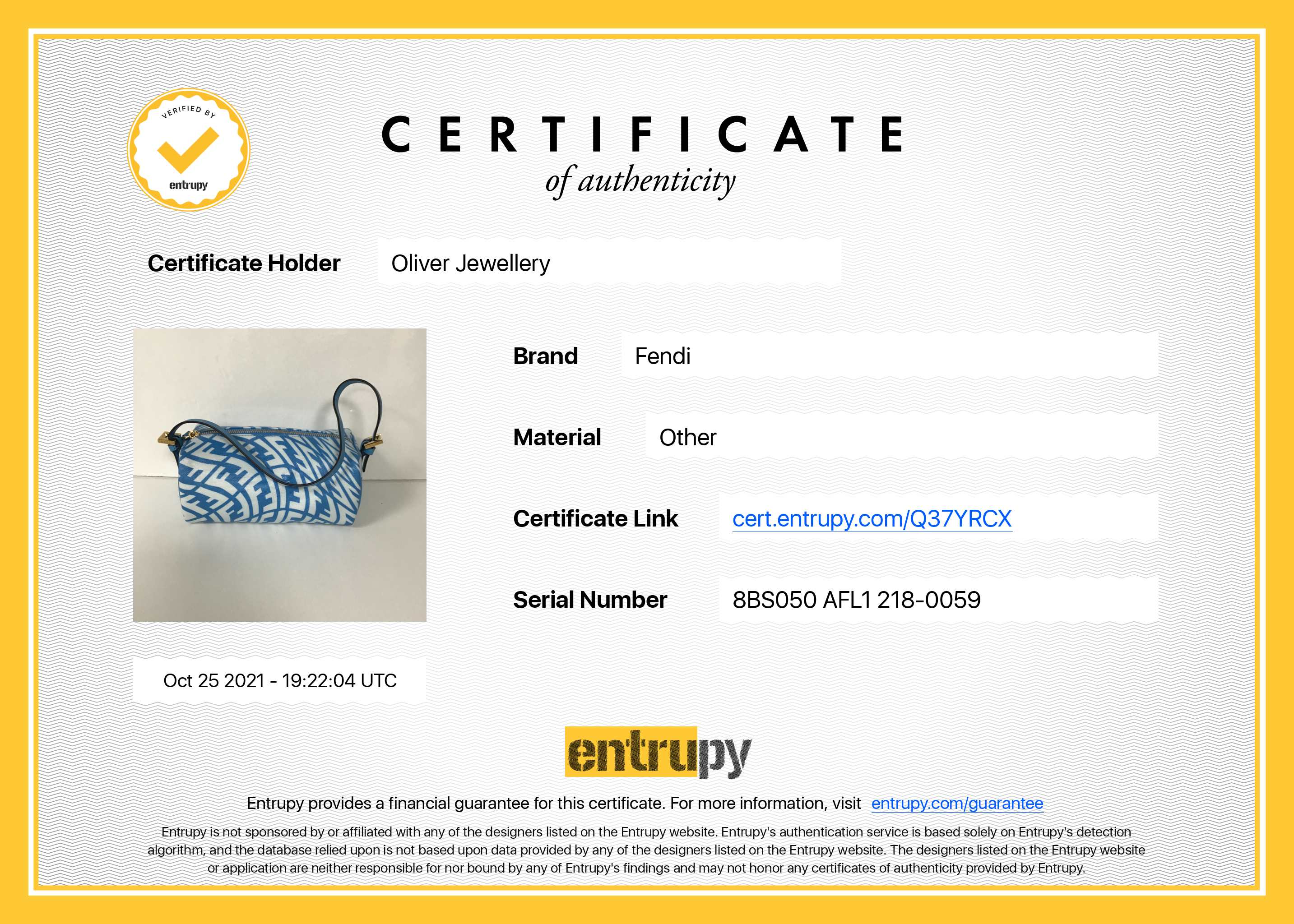 Fendi Vertigo Zucca Mini Shoulder Bag