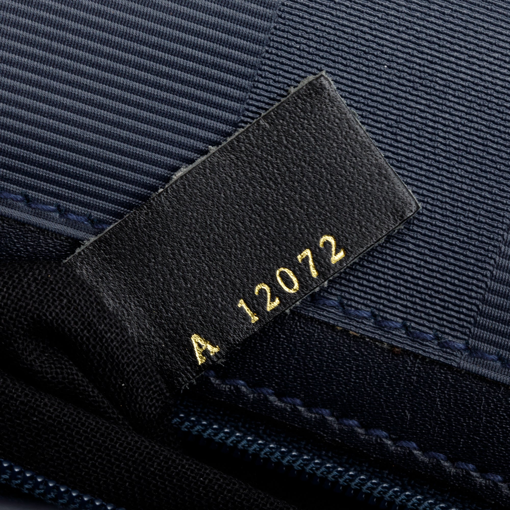 Fendi Vintage Navy Pequin Coated Canvas Crossbody Bag