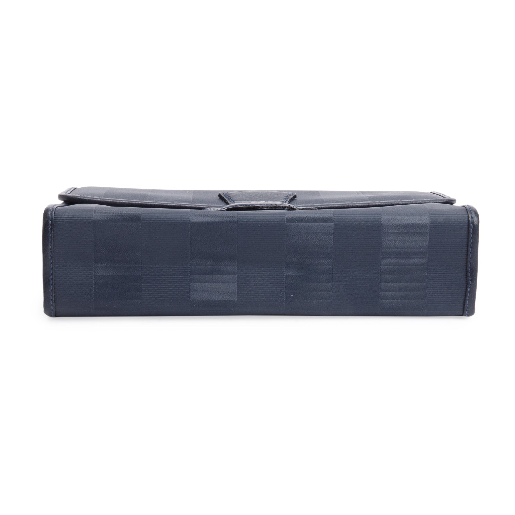 Fendi Vintage Navy Pequin Coated Canvas Crossbody Bag