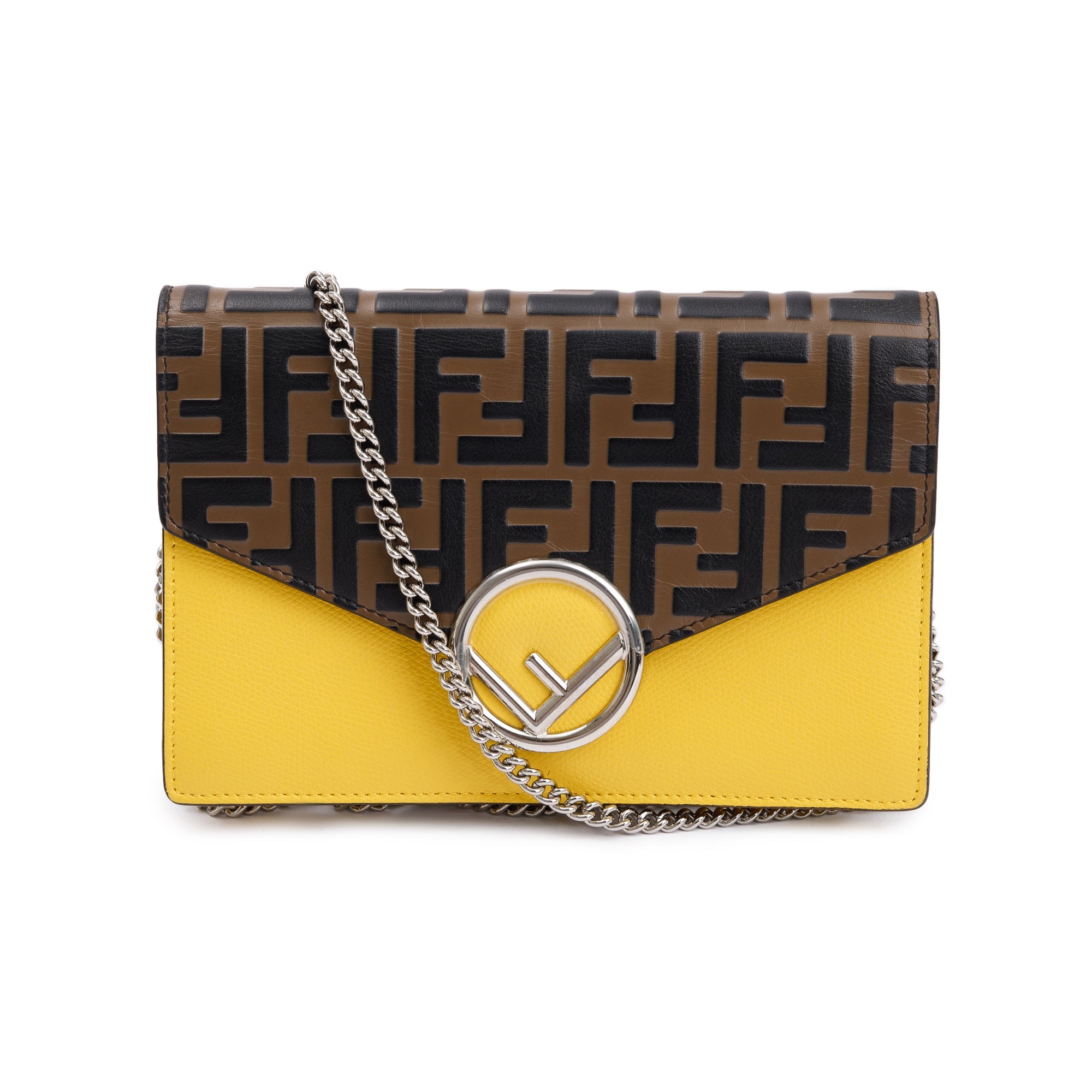 Fendi Vitello Cruise F is Fendi FF 1974 Medium Enveope Wallet on Chain