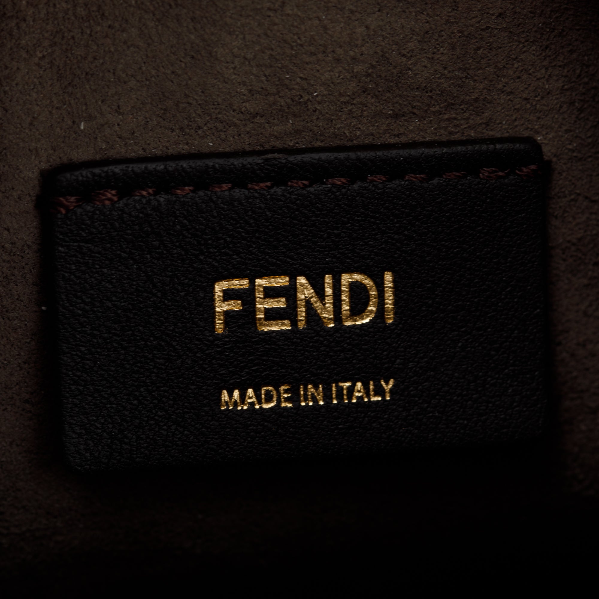 Fendi White FF Embossed Calfskin Leather Mini Mon Tresor Bucket Bag w/ Strap