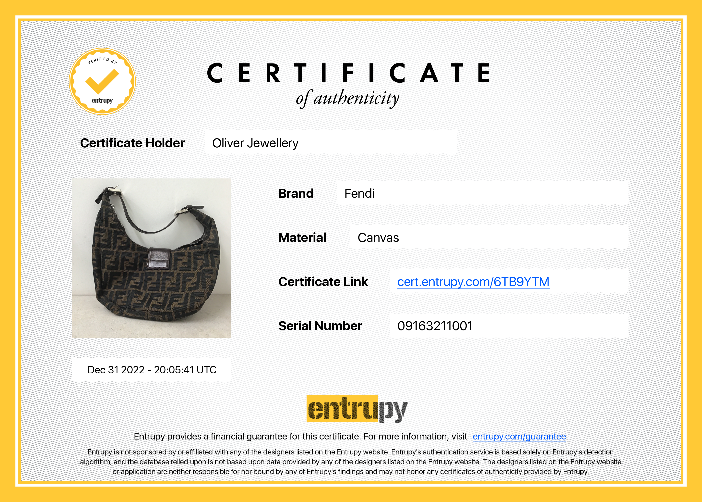 Fendi Zucca Small Hobo Bag