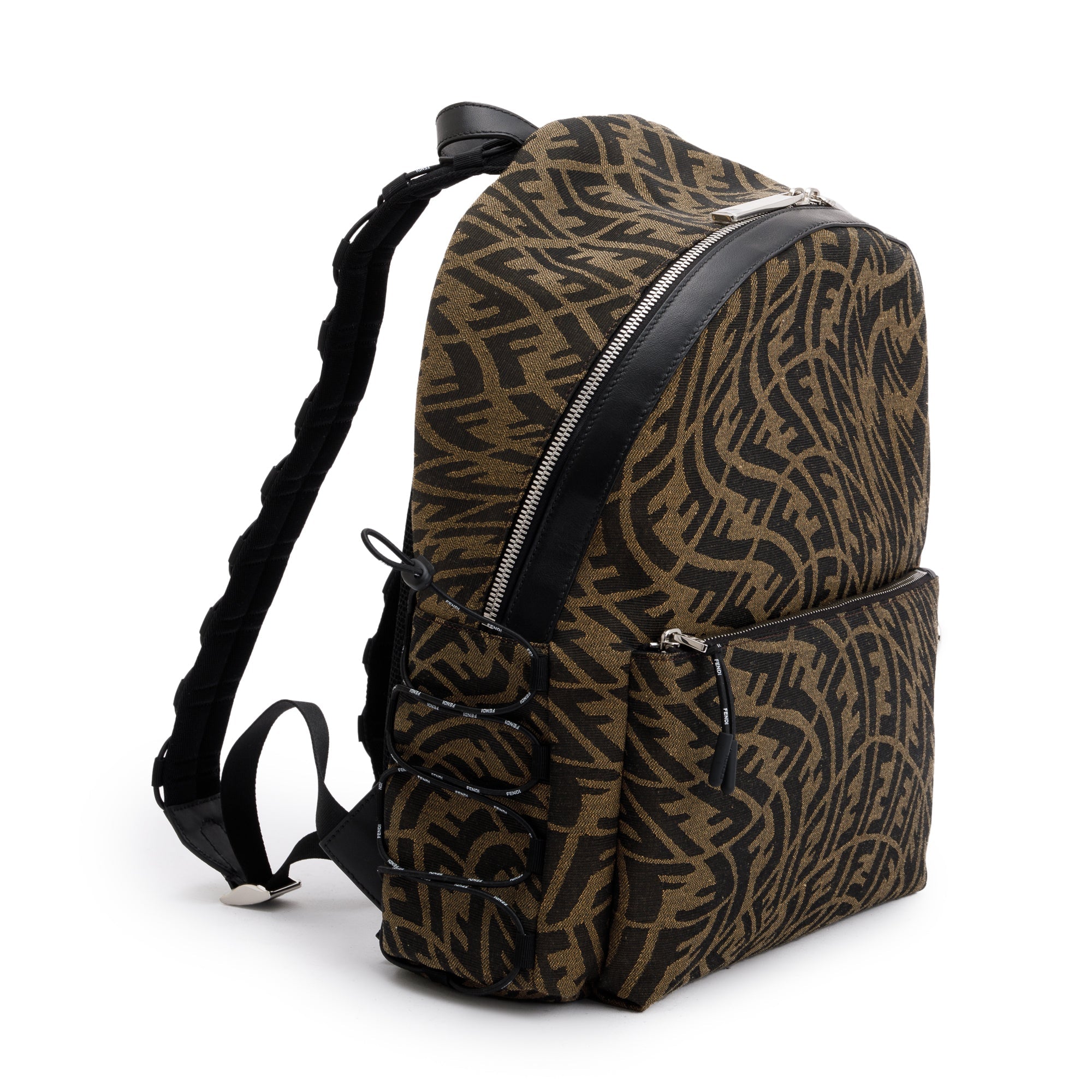 Fendi x Sarah Coleman Brown FF Zucca Vertigo Canvas Backpack