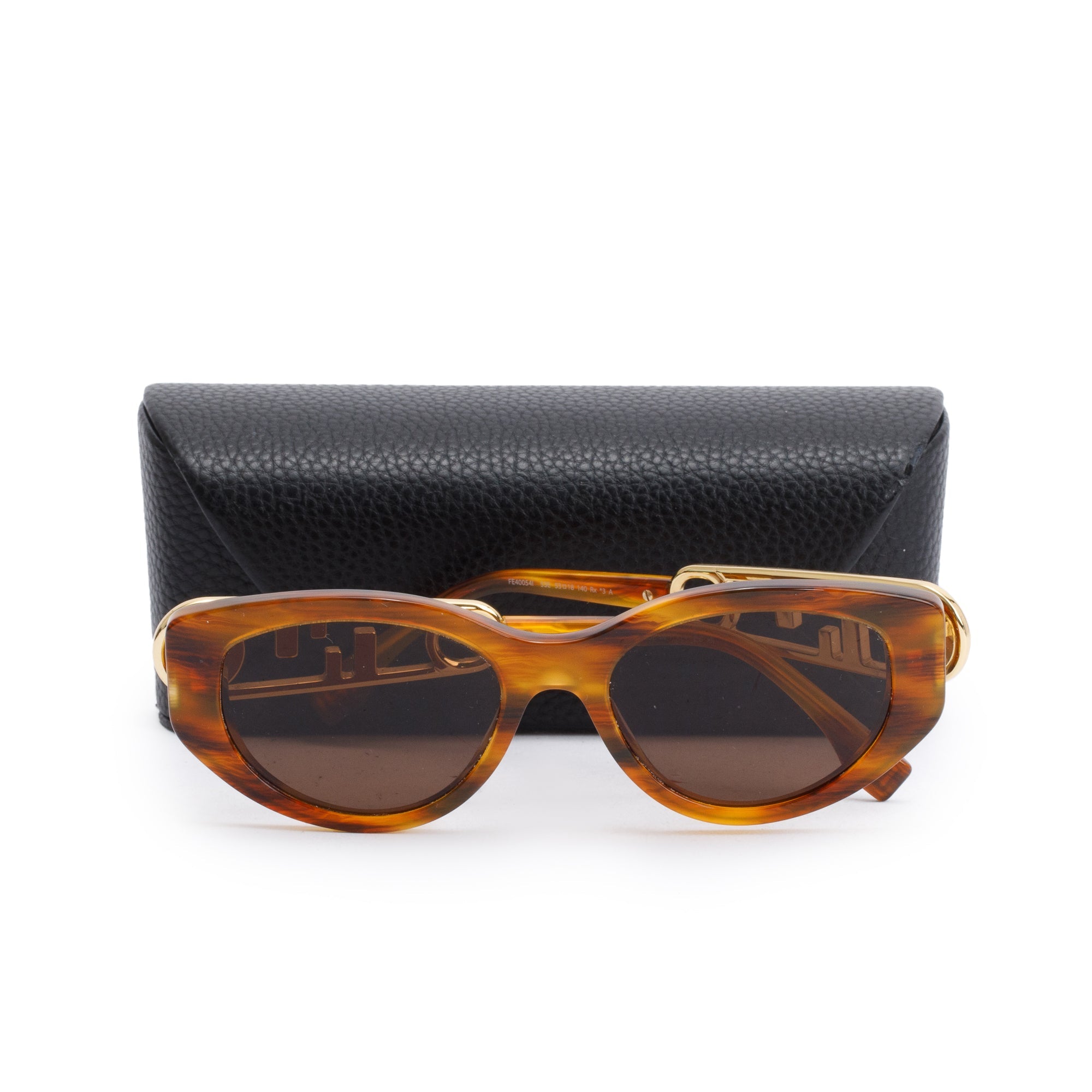 Fendi x Versace FE40054I Havana Acetate Fendace Oval Sunglasses