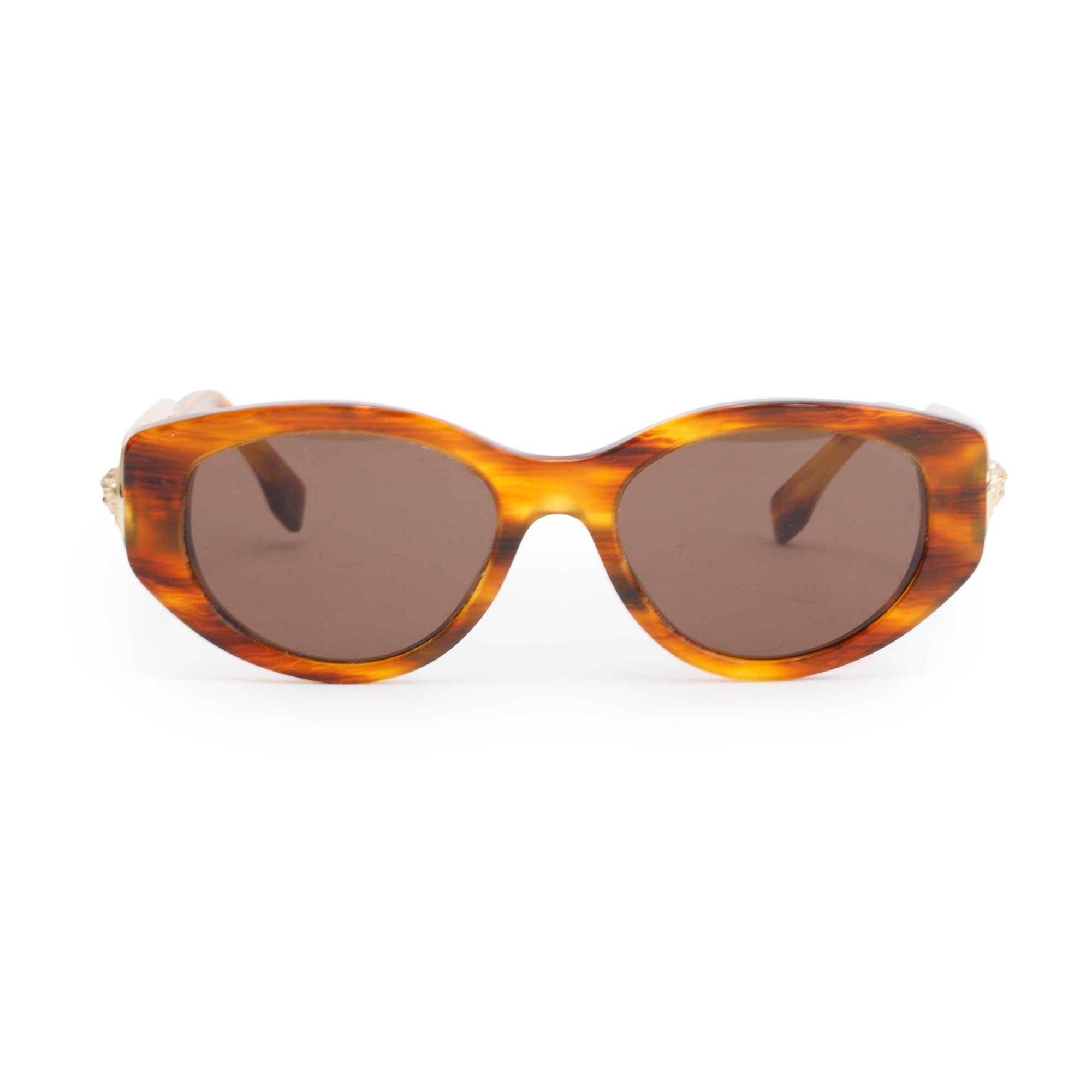 Fendi x Versace FE40054I Havana Acetate Fendace Oval Sunglasses