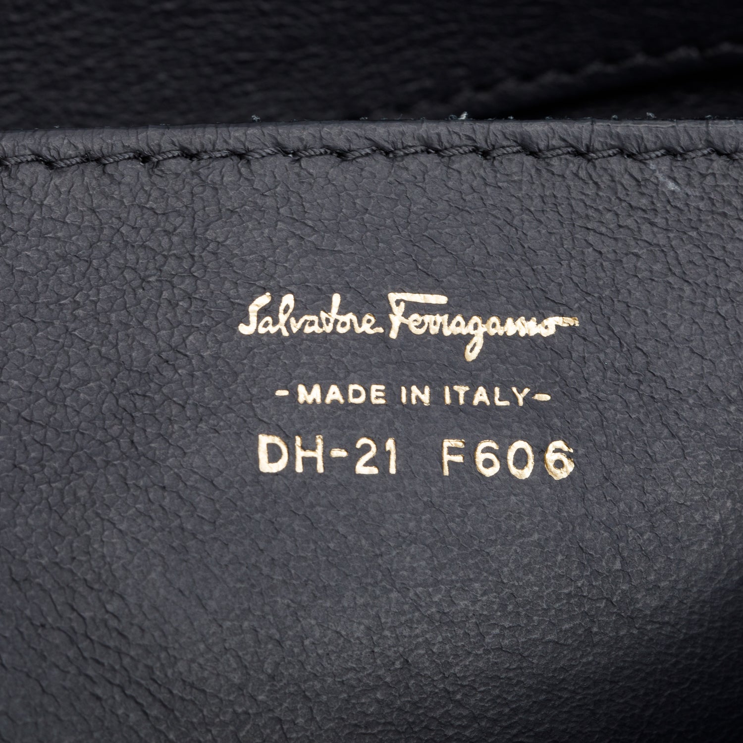 Ferragamo Grey Grained Calfskin Sofia Satchel w/ Strap