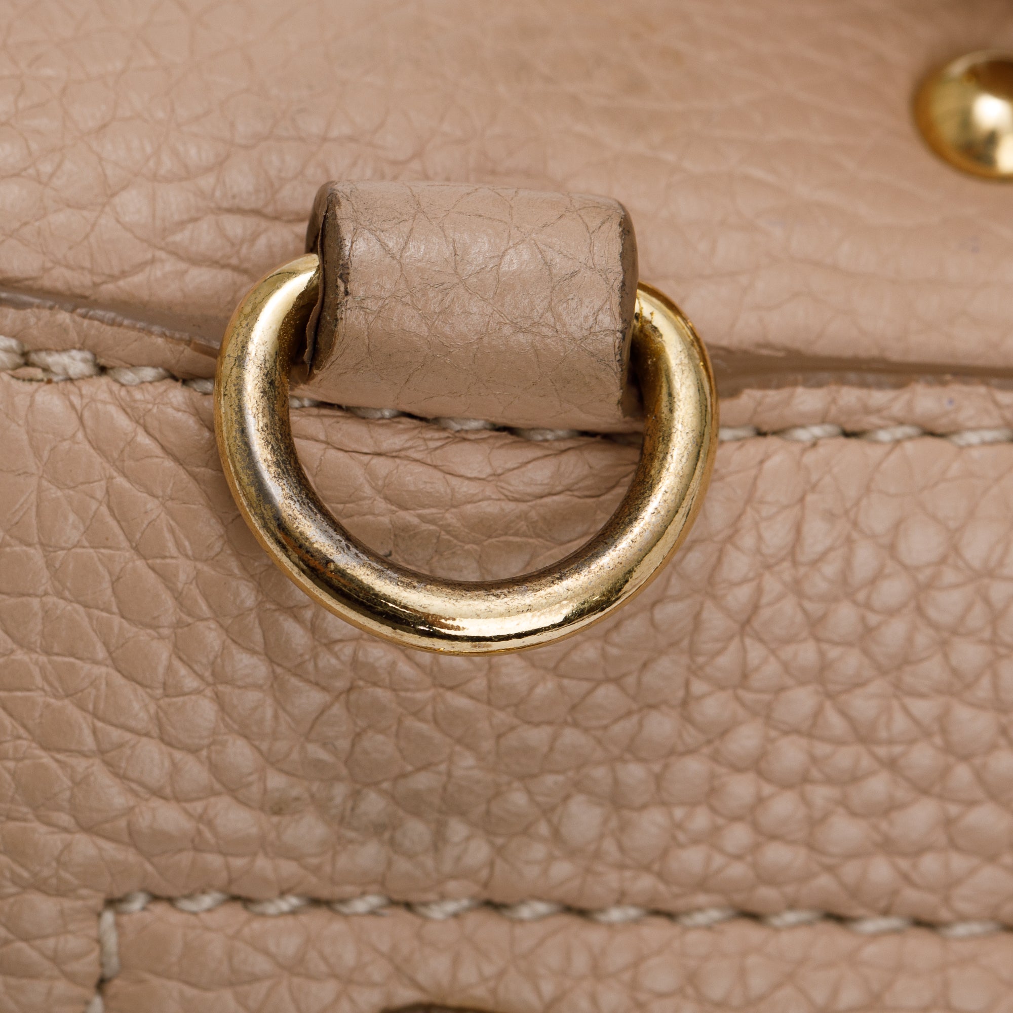 Ferragamo Beige Calfskin Leather Medium Sofia Satchel