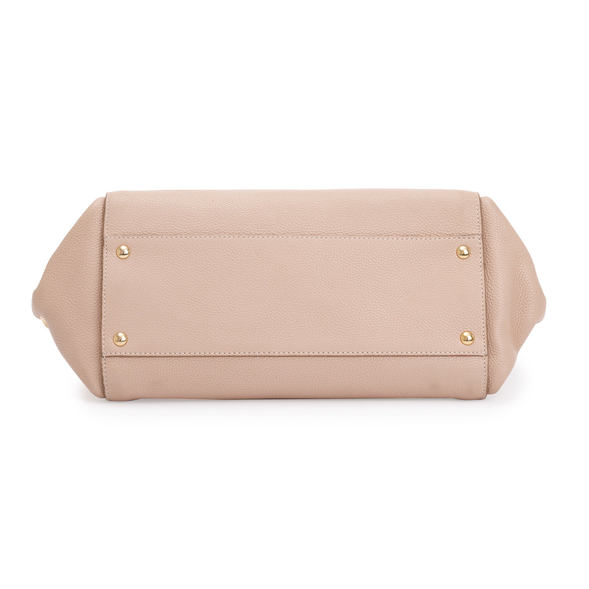 Ferragamo Beige Calfskin Leather Medium Sofia Satchel