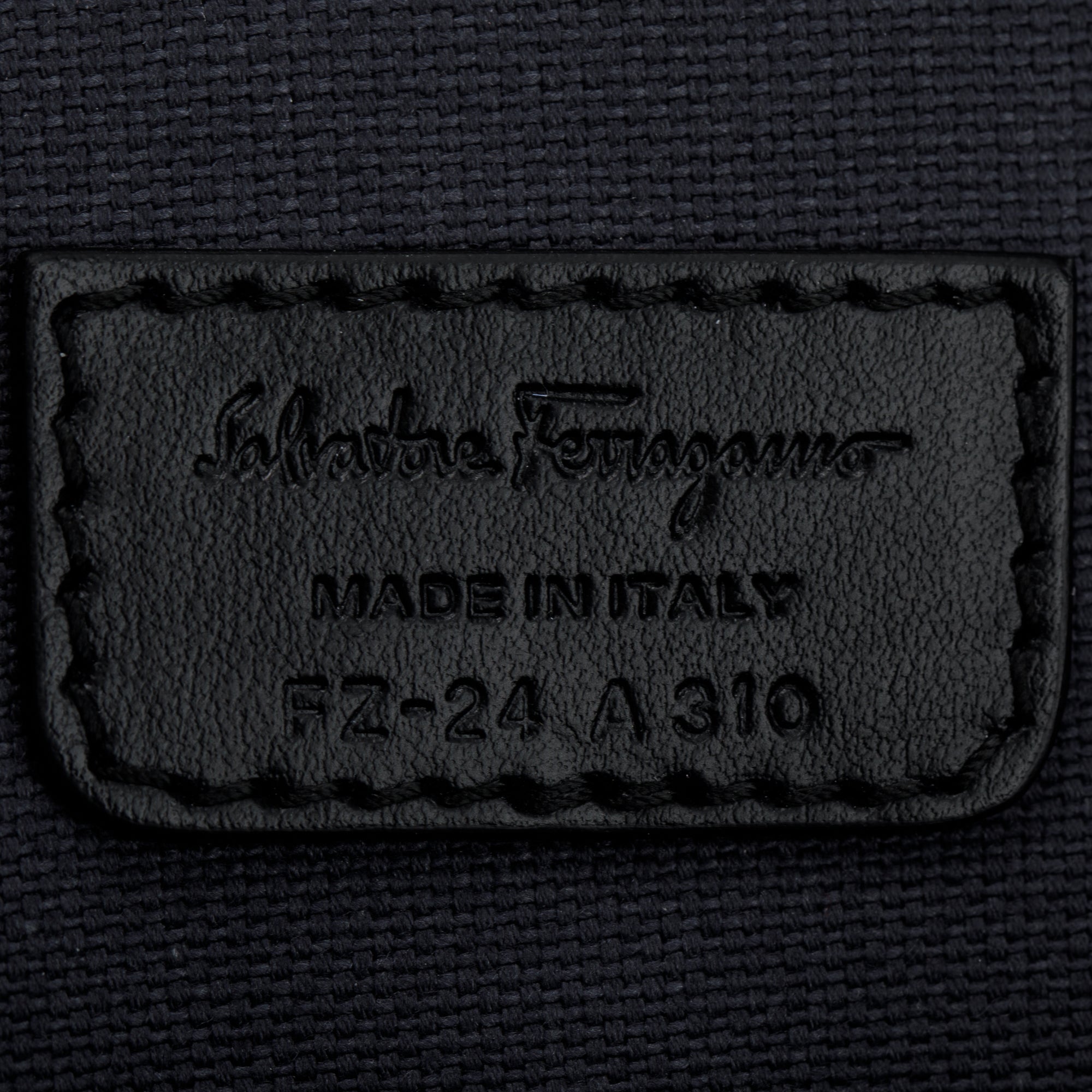 Ferragamo Black Calfskin Leather Computer Briefcase