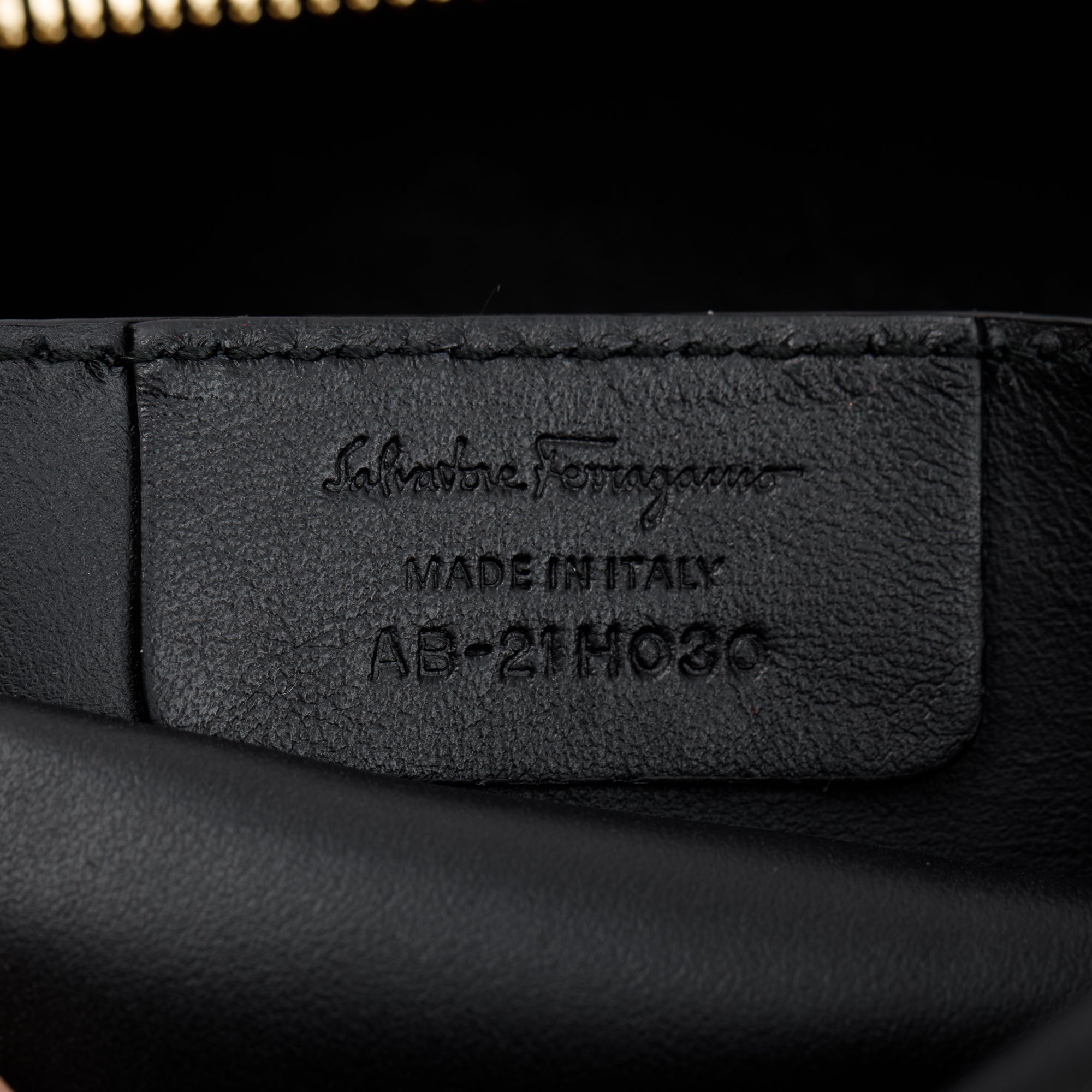 Ferragamo Black Calfskin Leather Gancio Vela Camera Crossbody Bag