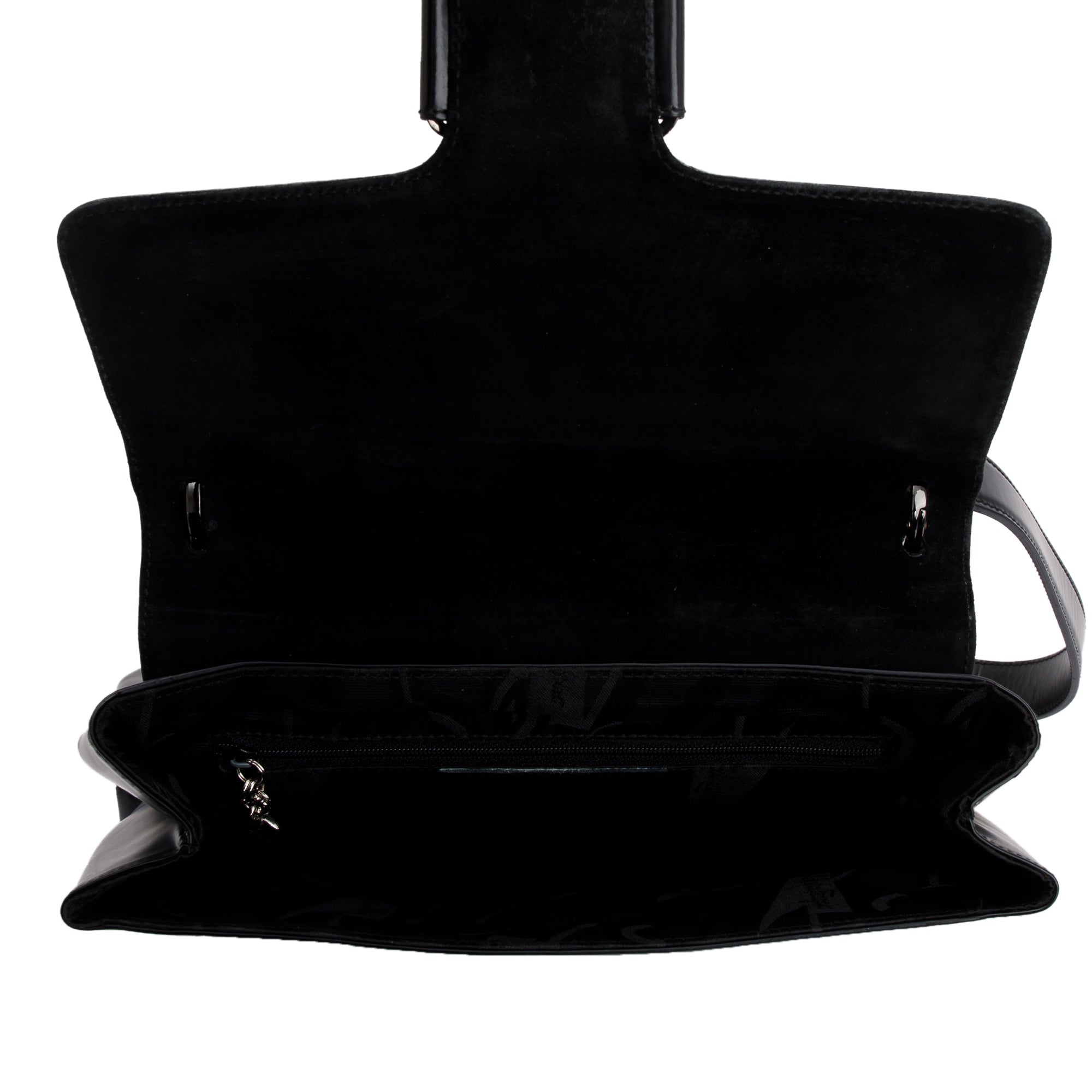 Ferragamo Black Calfskin Leather Vara Shoulder Bag