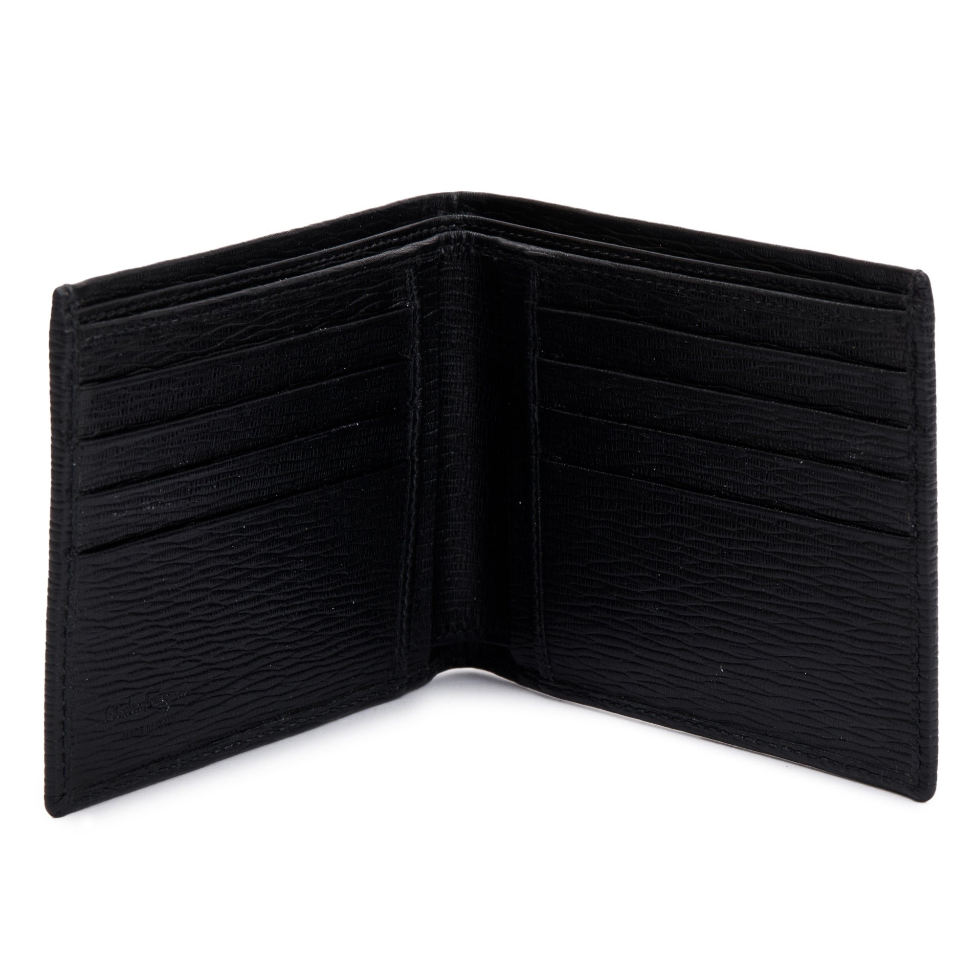Ferragamo Black Leather Bifold Wallet