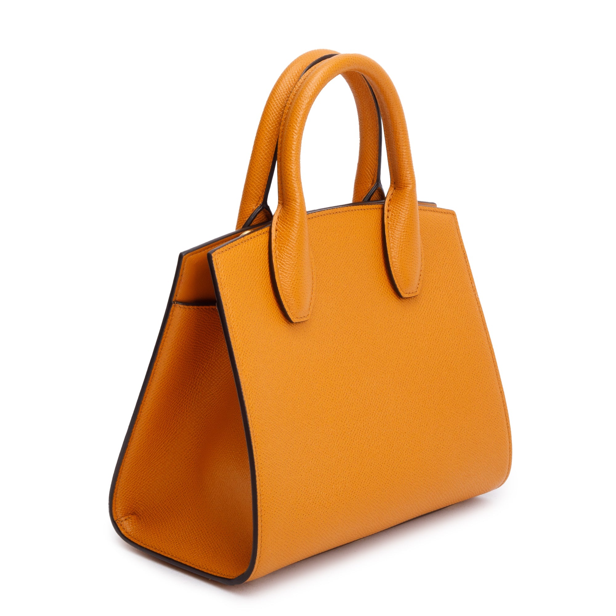 Ferragamo Olivello Calfskin Leather Small The Studio Box Bag w/ Strap & Box