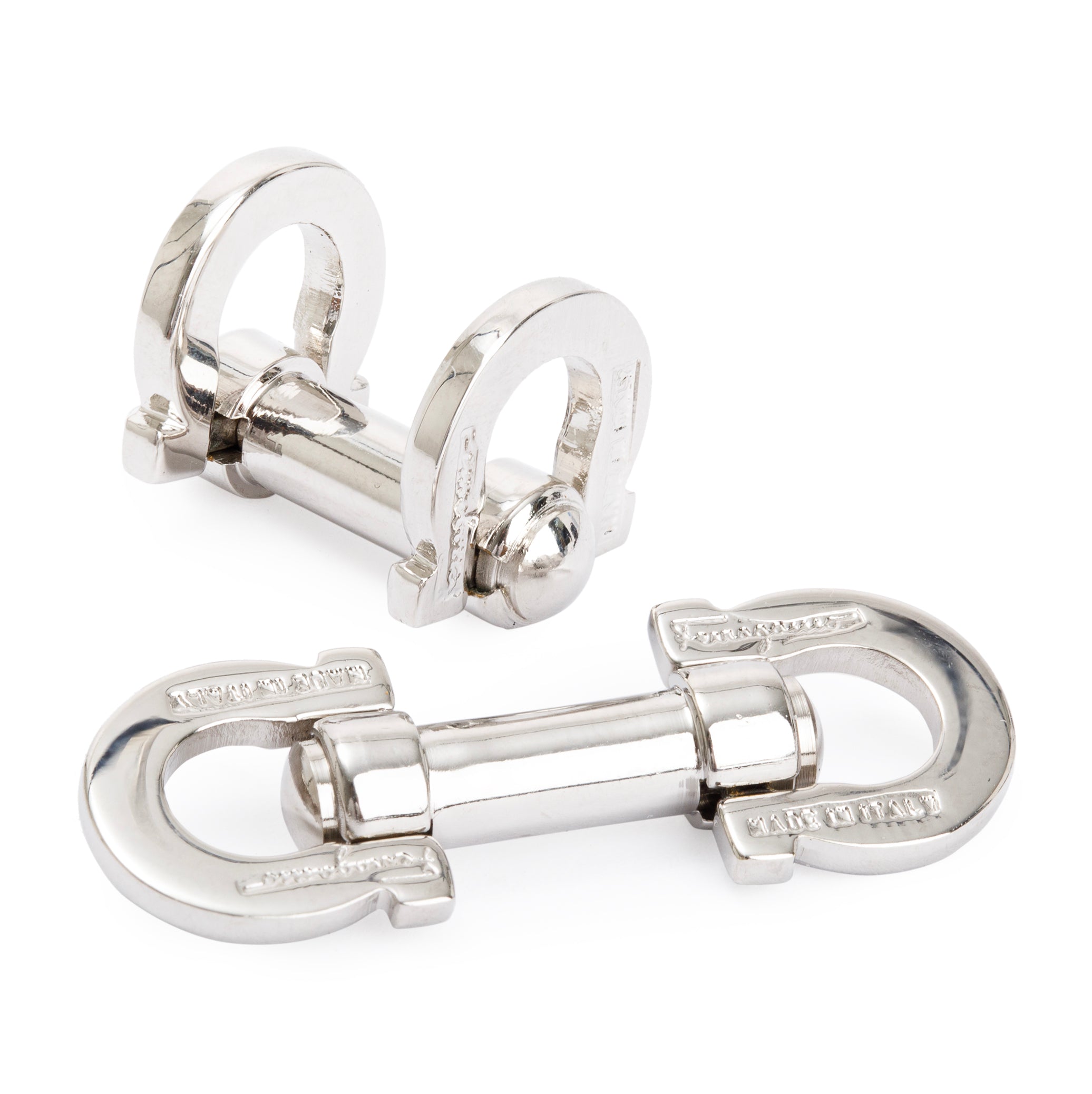 Ferragamo Palladium Plated Gancini Cufflinks
