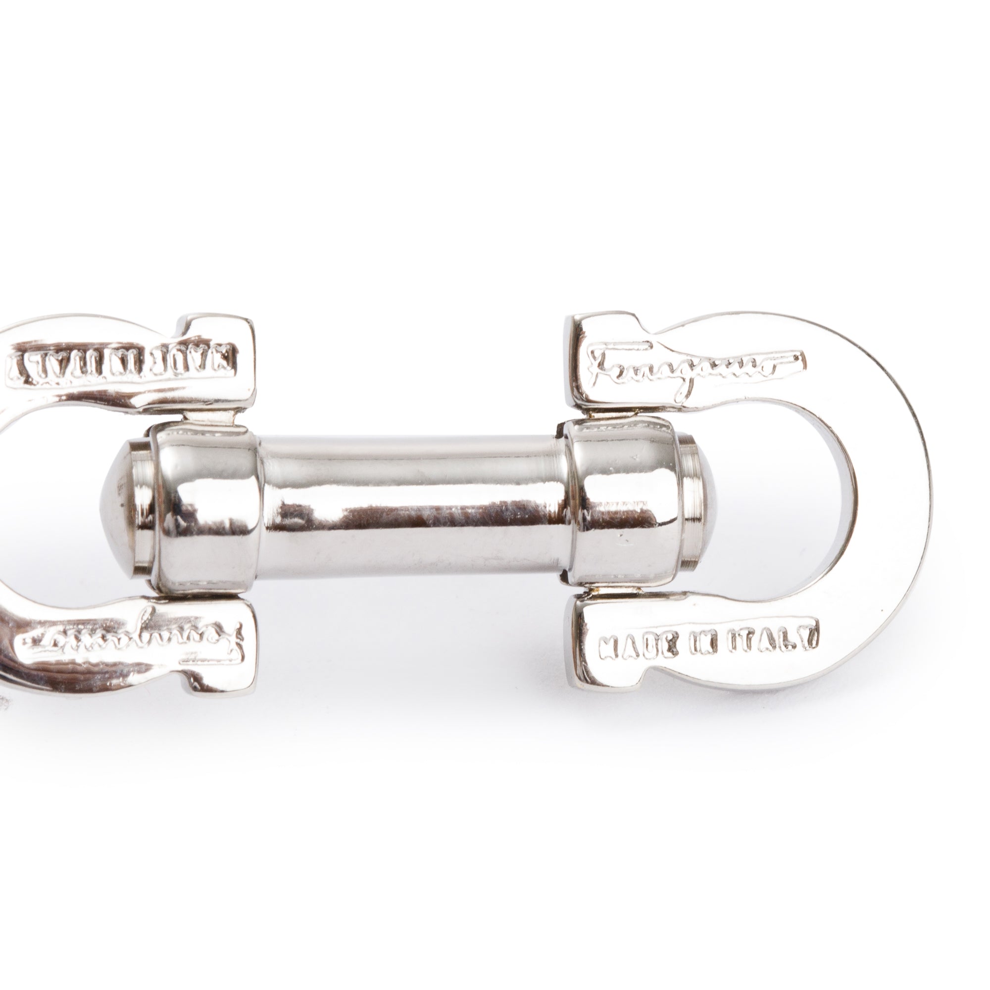 Ferragamo Palladium Plated Gancini Cufflinks