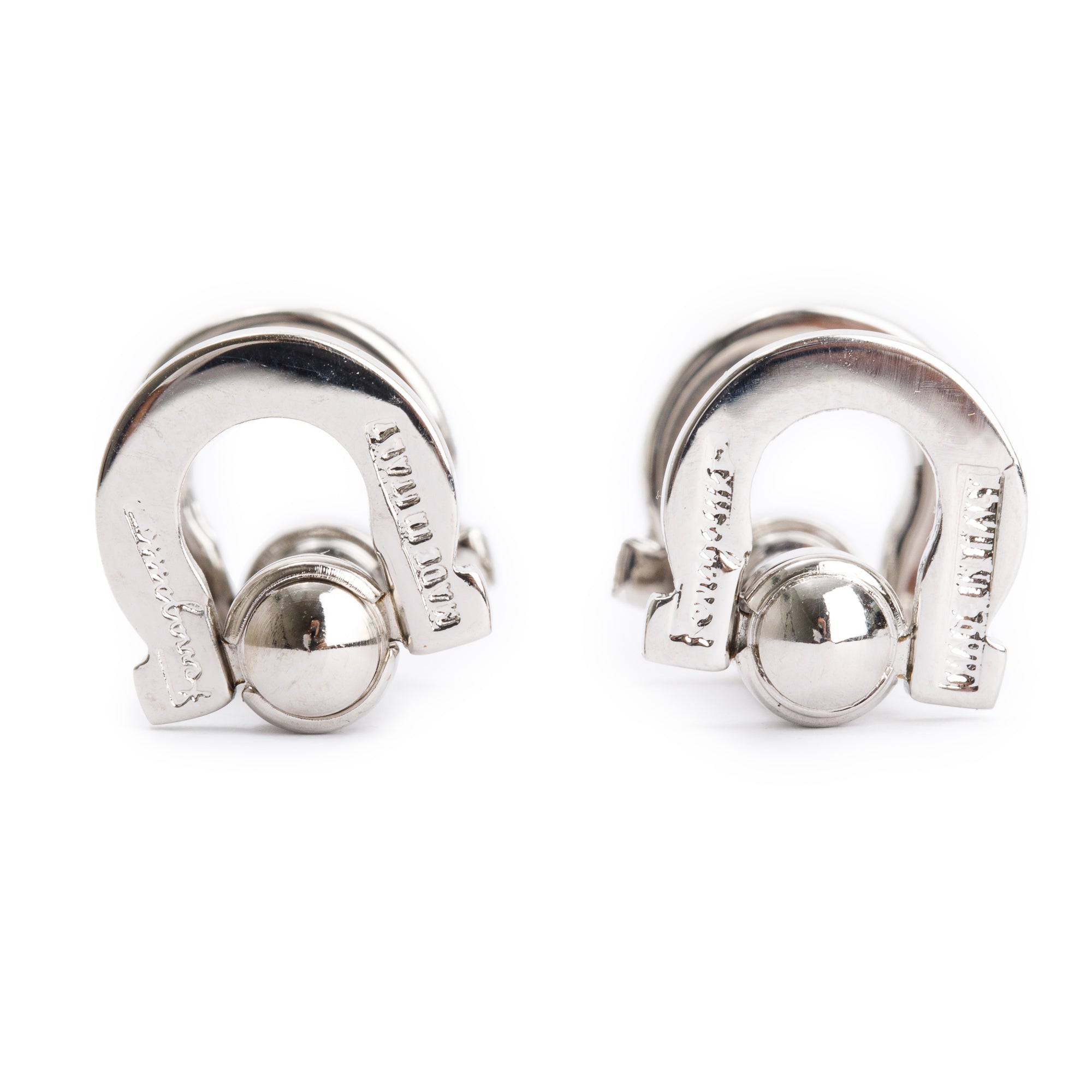 Ferragamo Palladium Plated Gancini Cufflinks