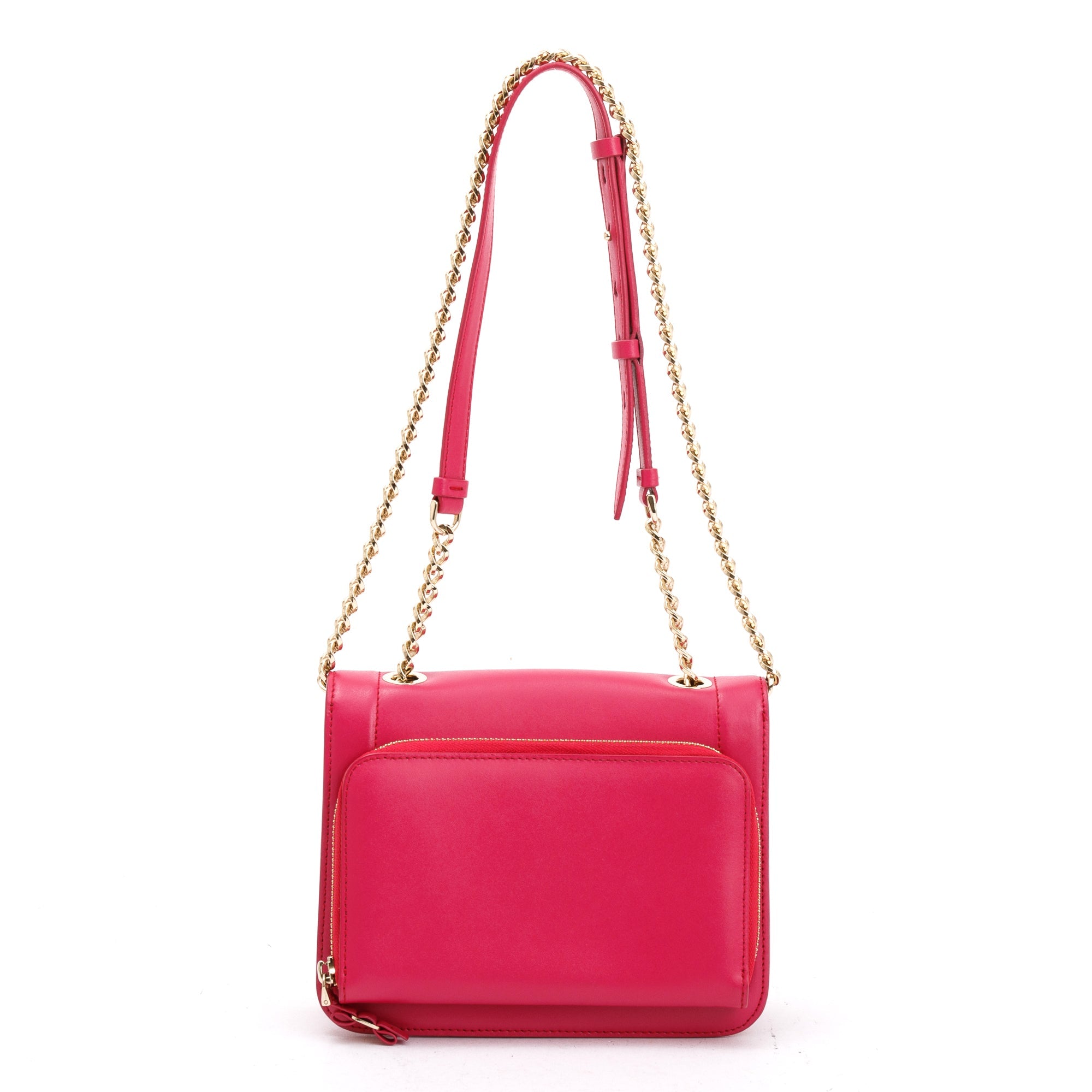 Ferragamo Pink Calfskin Leather Mini Vara Rainbow Crossbody Bag