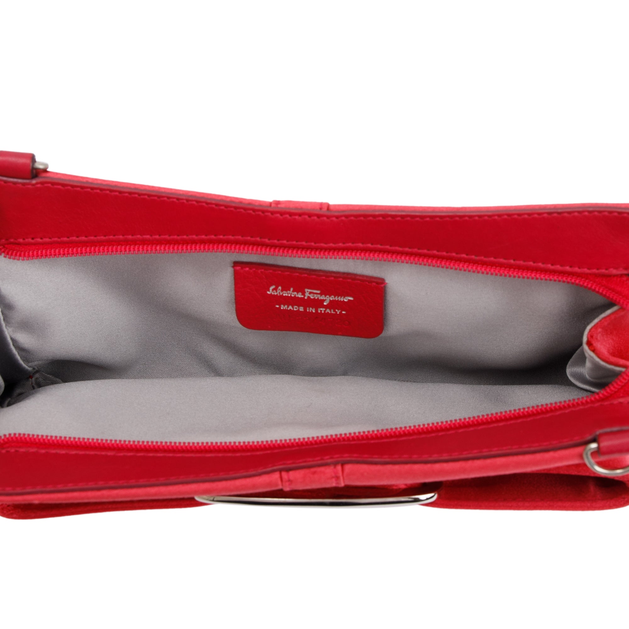 Ferragamo Pink Satin Bow Accent Crossbody