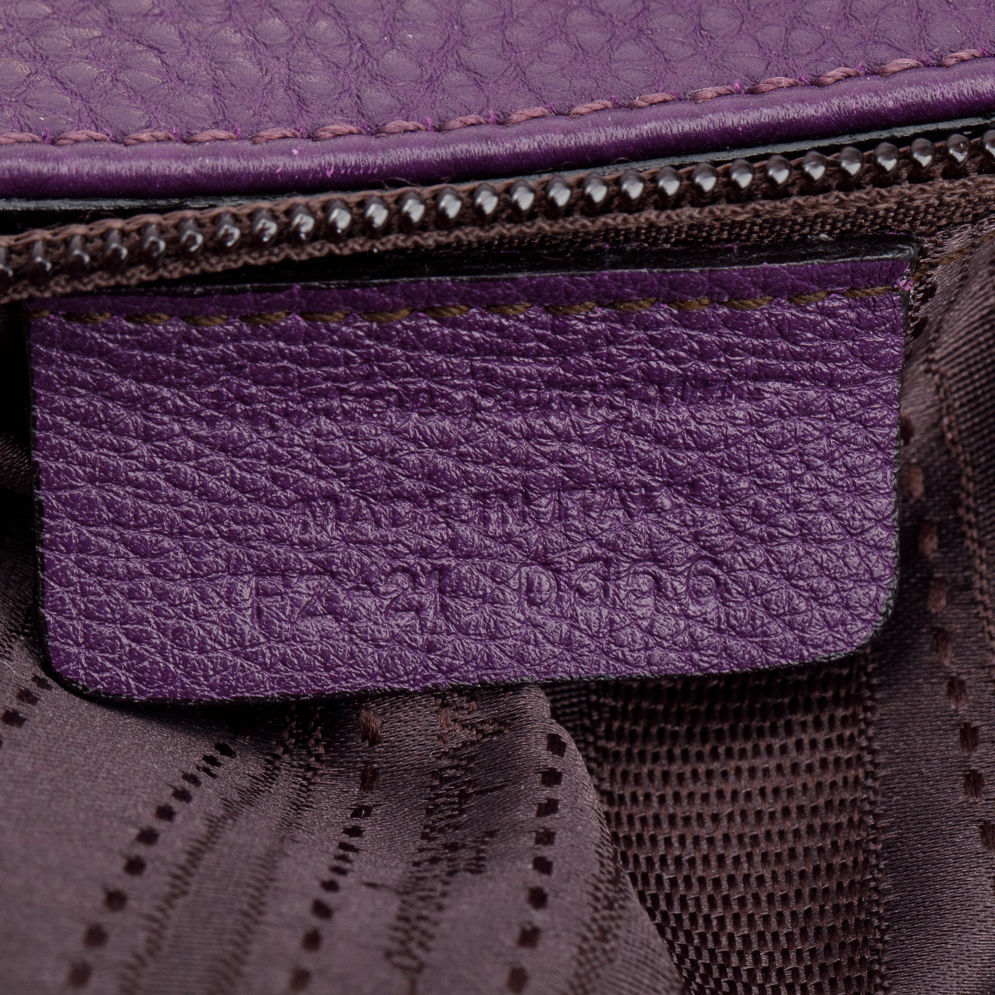 Ferragamo Purple Calfskin Leather Small Sofia Satchel w/ Strap