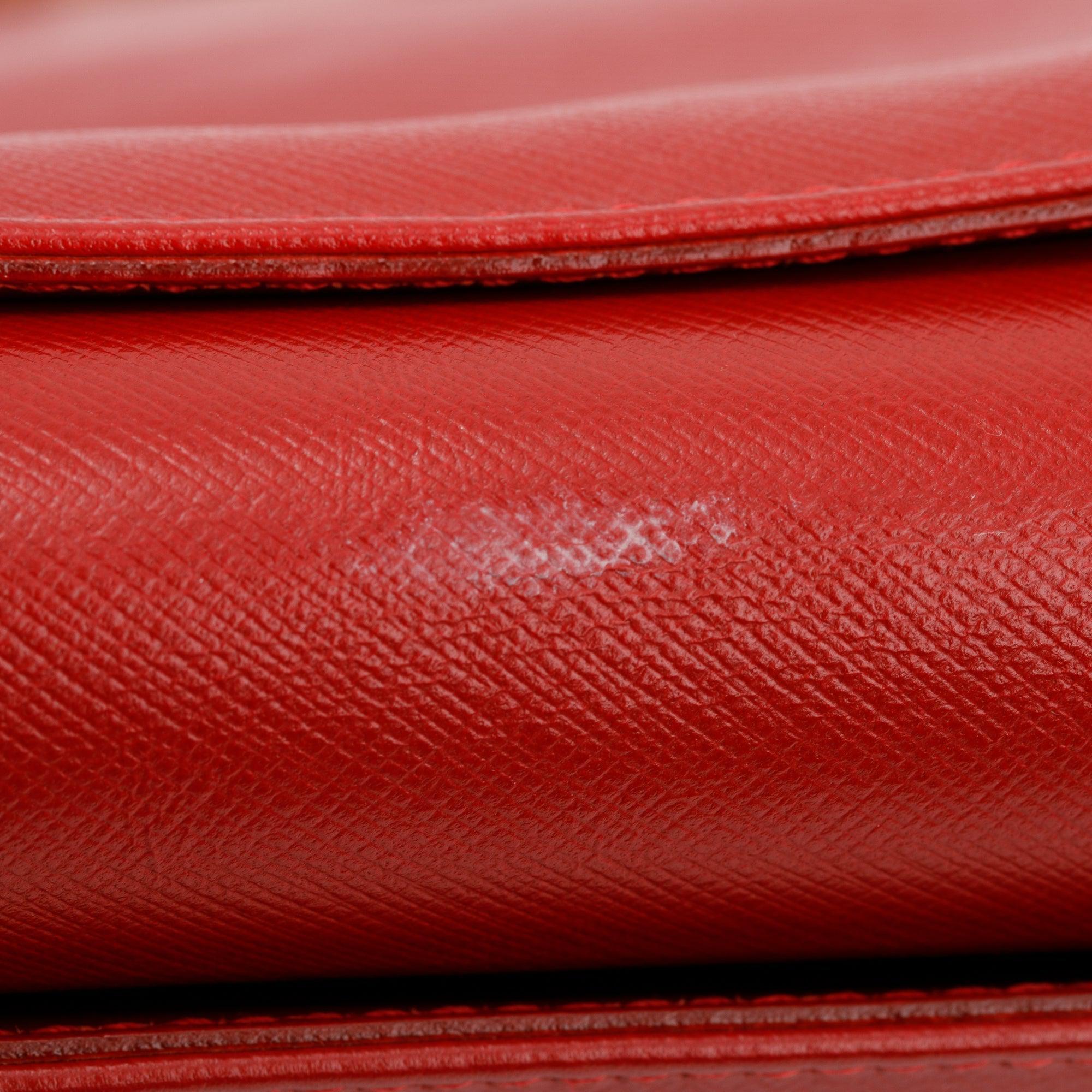 Ferragamo Red Saffiano Leather Vara Bow Tracy Bag