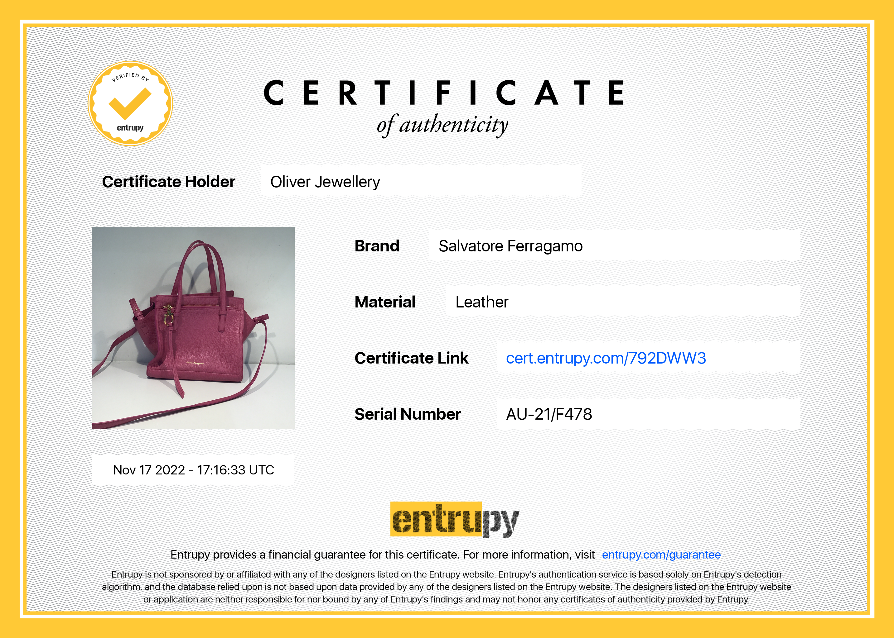 Ferragamo Small Leather Amy Tote