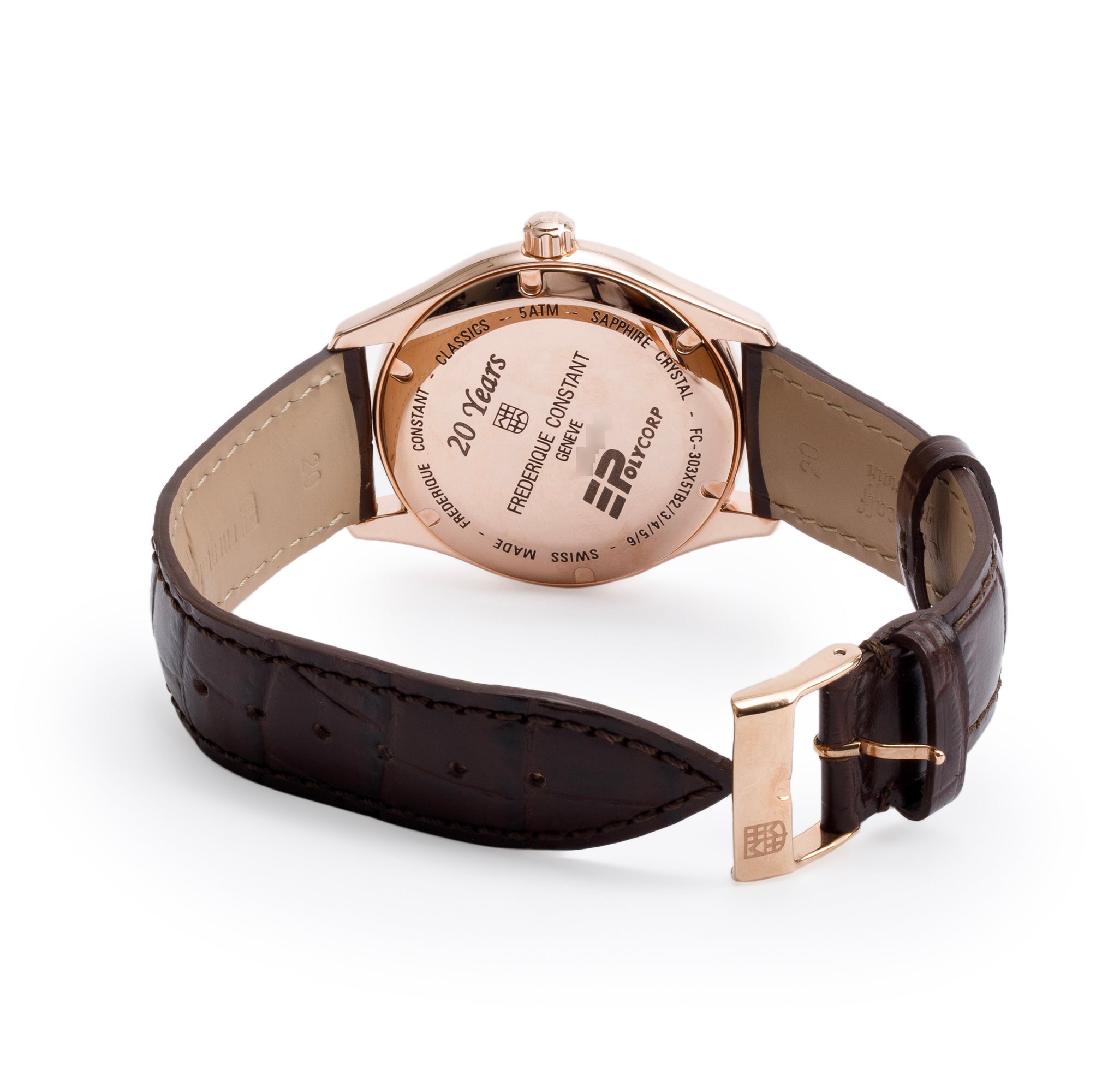 Frederique Constant Rose Gold Plated Stainless Steel Classics 40MM Automatic Watch w/ Box & Papers