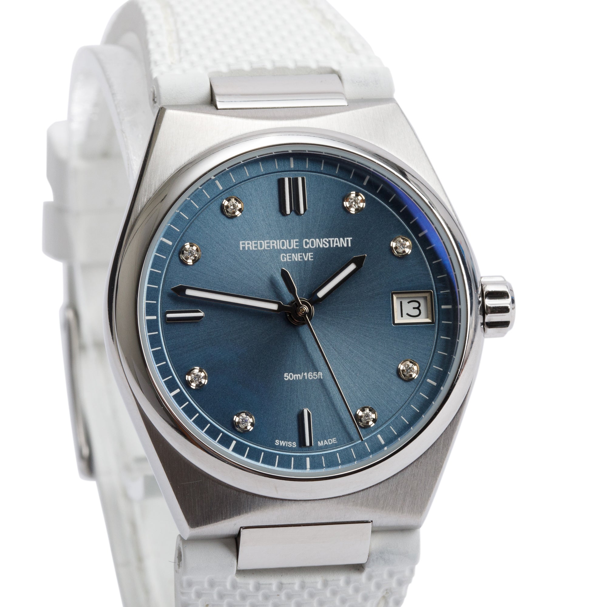 Frederique Constant Stainless Steel Diamond Dial Highlife 31 MM Quartz Watch w/ Box & Papers