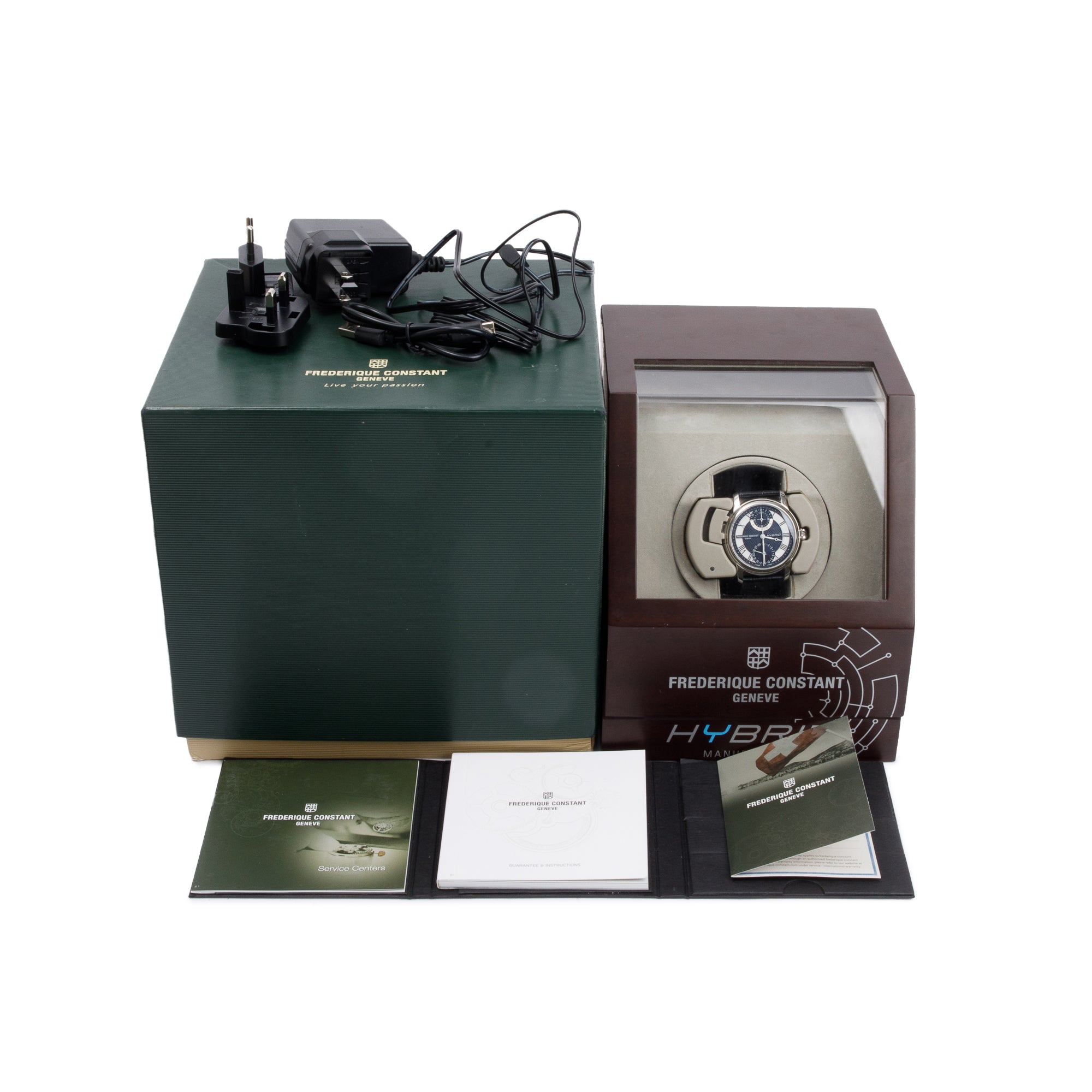 Frederique Constant Stainless Steel Hybrid Manufacture 42MM Automatic Watch w/ Box & Papers