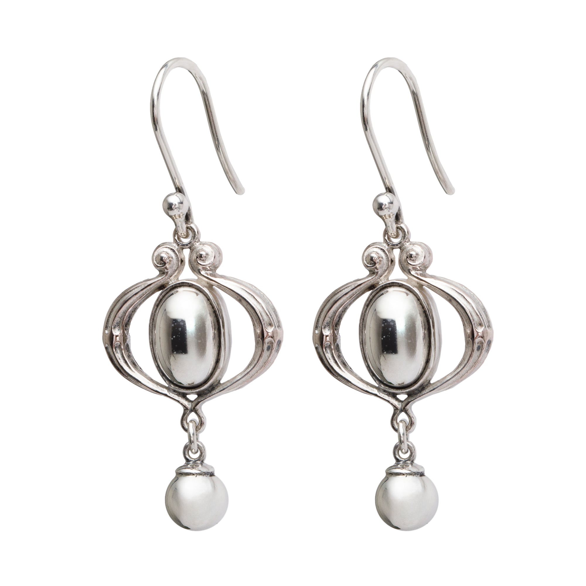 Georg Jensen Sterling Silver Heritage Drop Earrings
