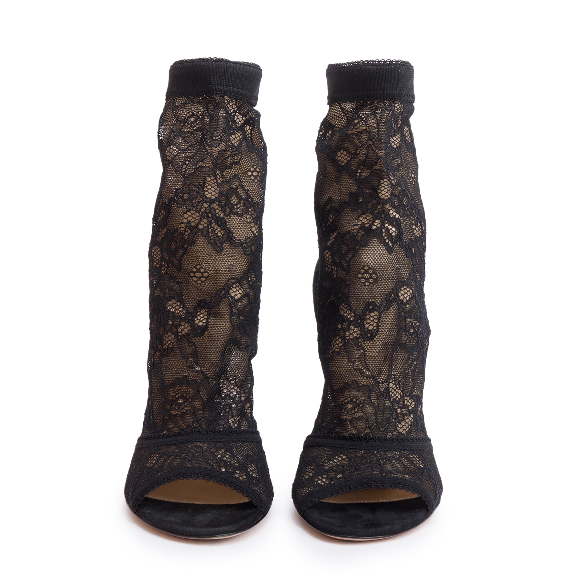 Gianvito Rossi Black Suede Lace Ankle Boots ,Size 37 w/ Box