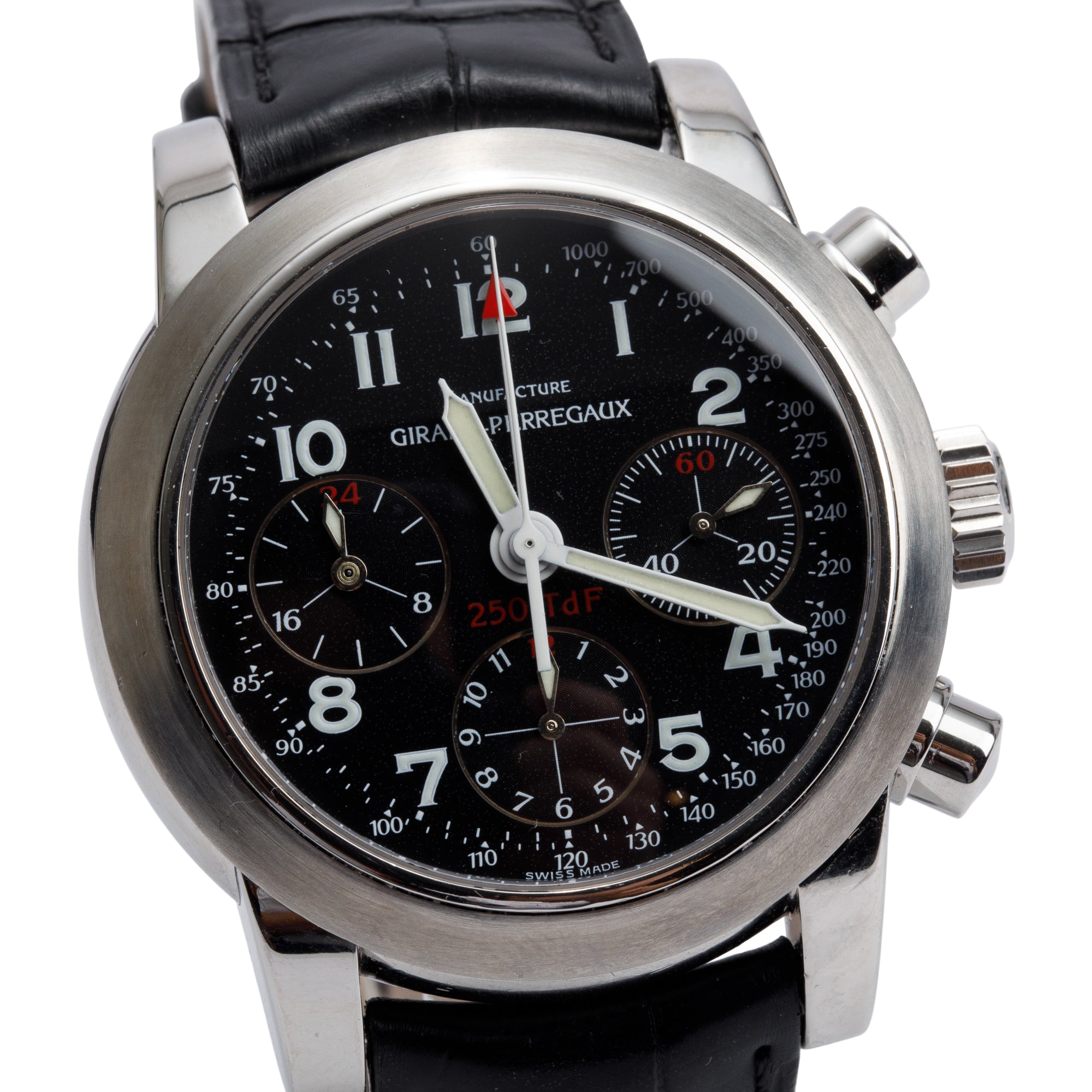 Girard Perregaux Limited Edition Stainless Steel Ferrari 40 MM Chronograph Automatic Watch 8090