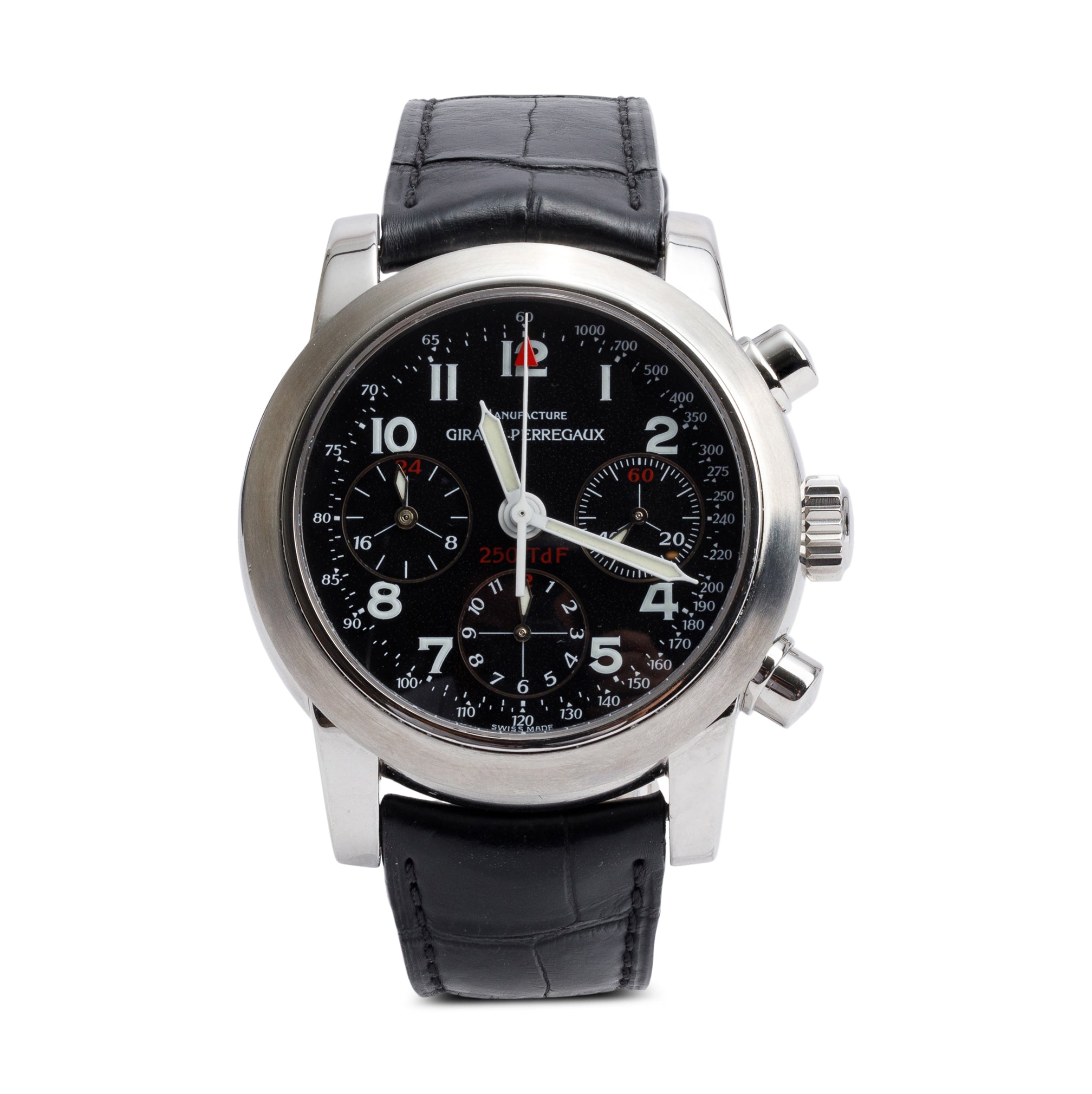 Girard Perregaux Limited Edition Stainless Steel Ferrari 40 MM Chronograph Automatic Watch 8090