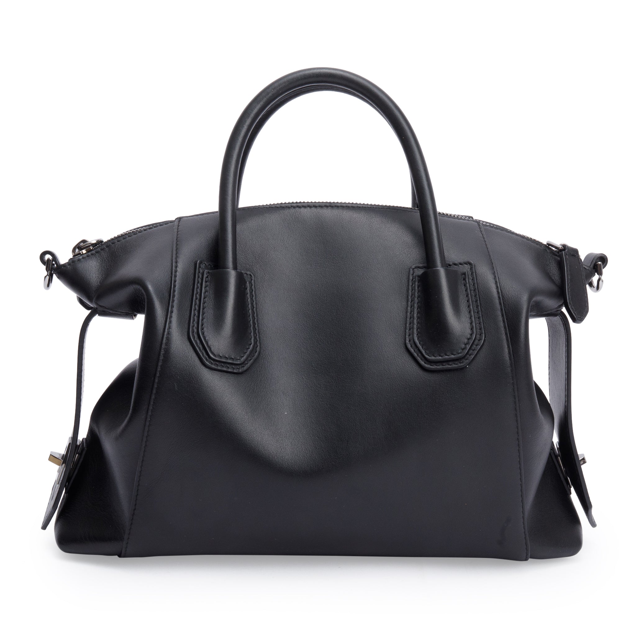 Givenchy 2020 Black Calfskin Leather Small Soft Antigona Tote w/ Strap