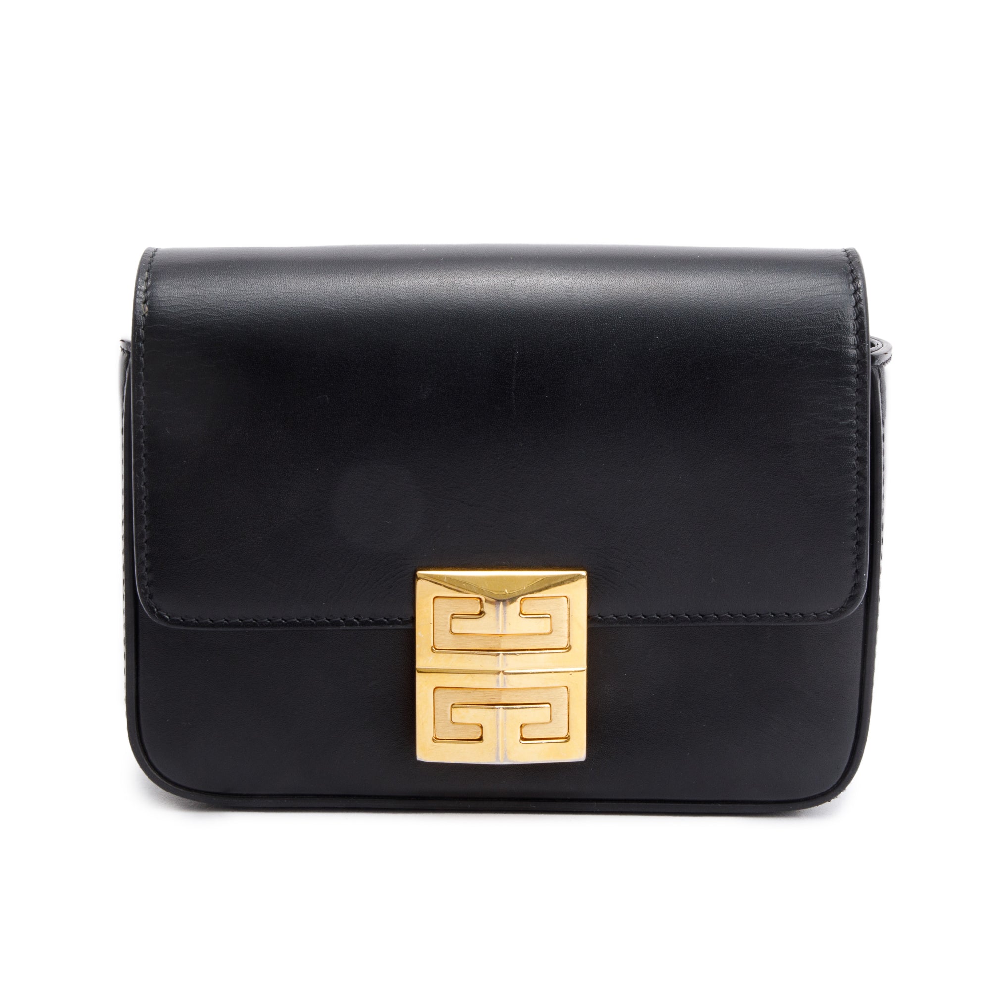 Givenchy 2021 Black Box Leather Small 4G Crossbody Bag
