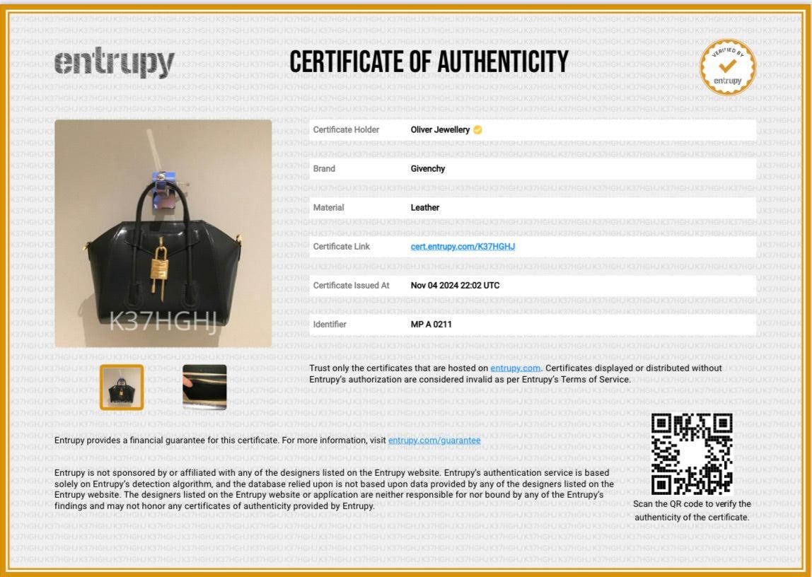 Givenchy 2021 Green Box Leather Mini Antigona Lock Bag