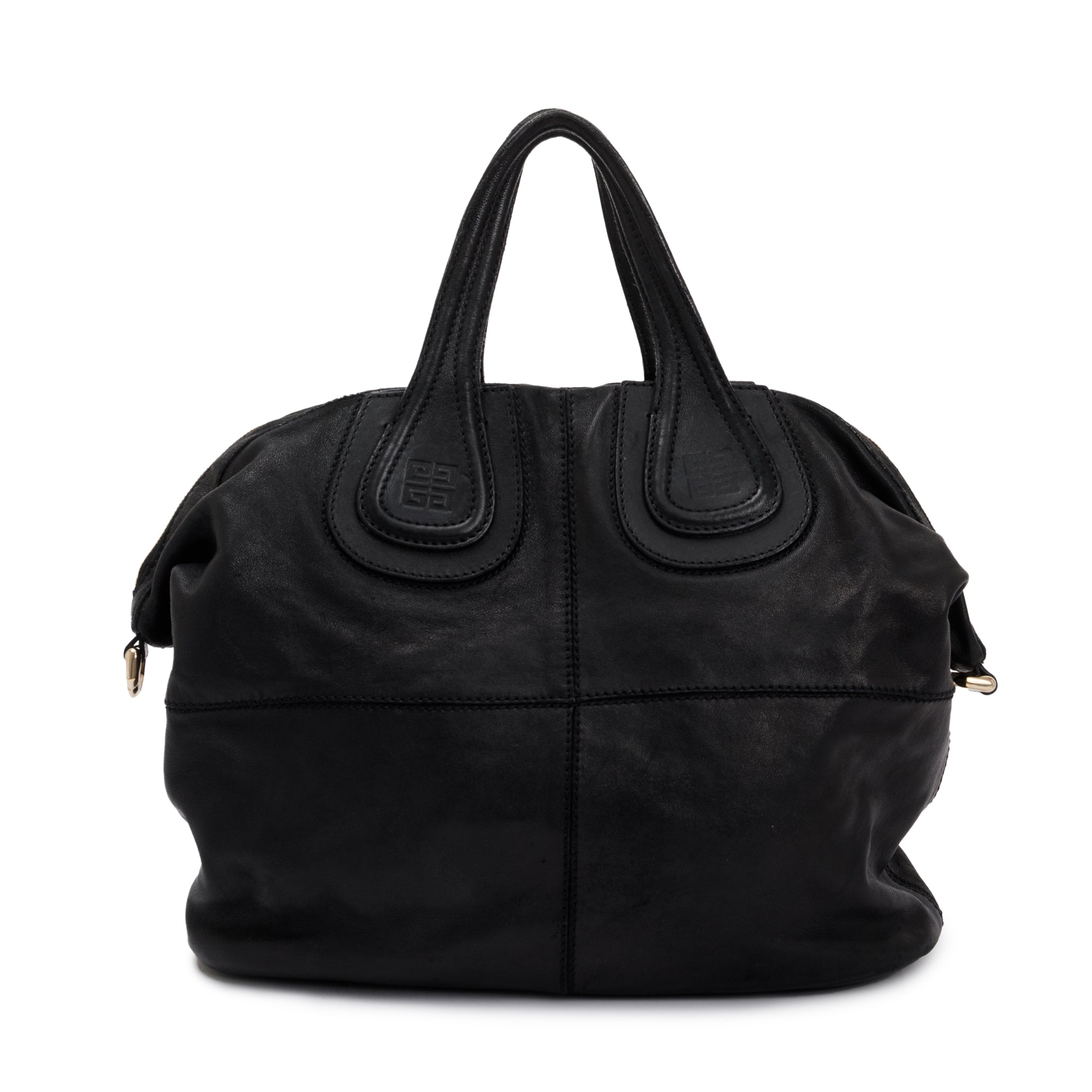 Givenchy Black Calfskin Leather Nightingale Tote w/ Strap