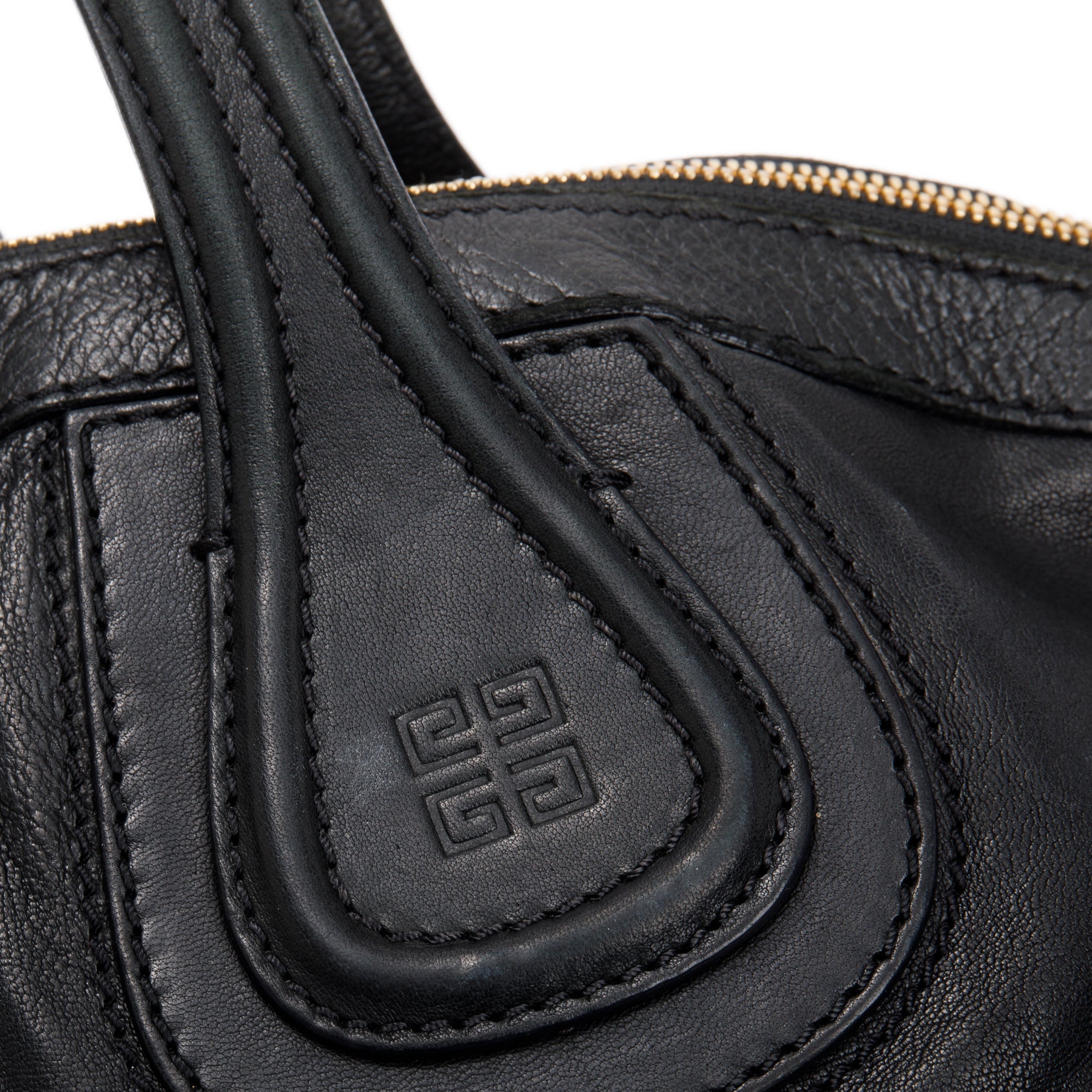 Givenchy Black Calfskin Leather Nightingale Tote w/ Strap