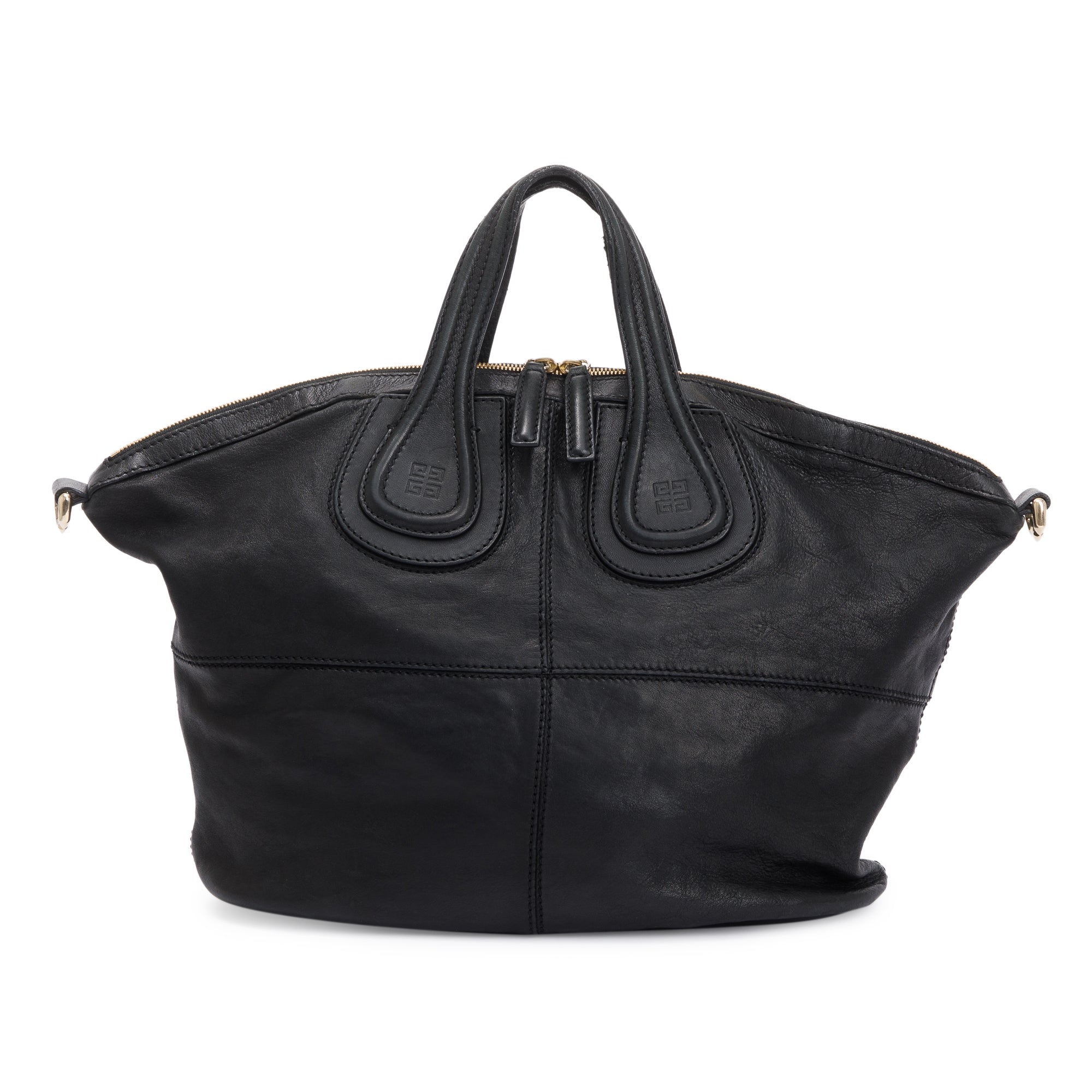 Givenchy Black Calfskin Leather Nightingale Tote w/ Strap