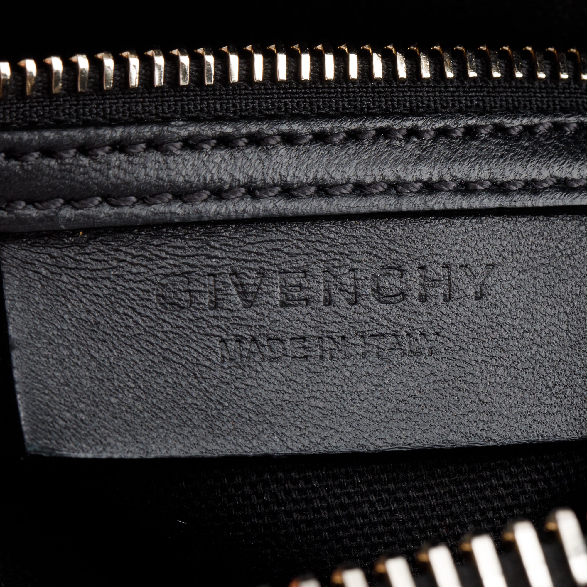 Givenchy Black Croc-Embossed Leather Small Antigona Bag
