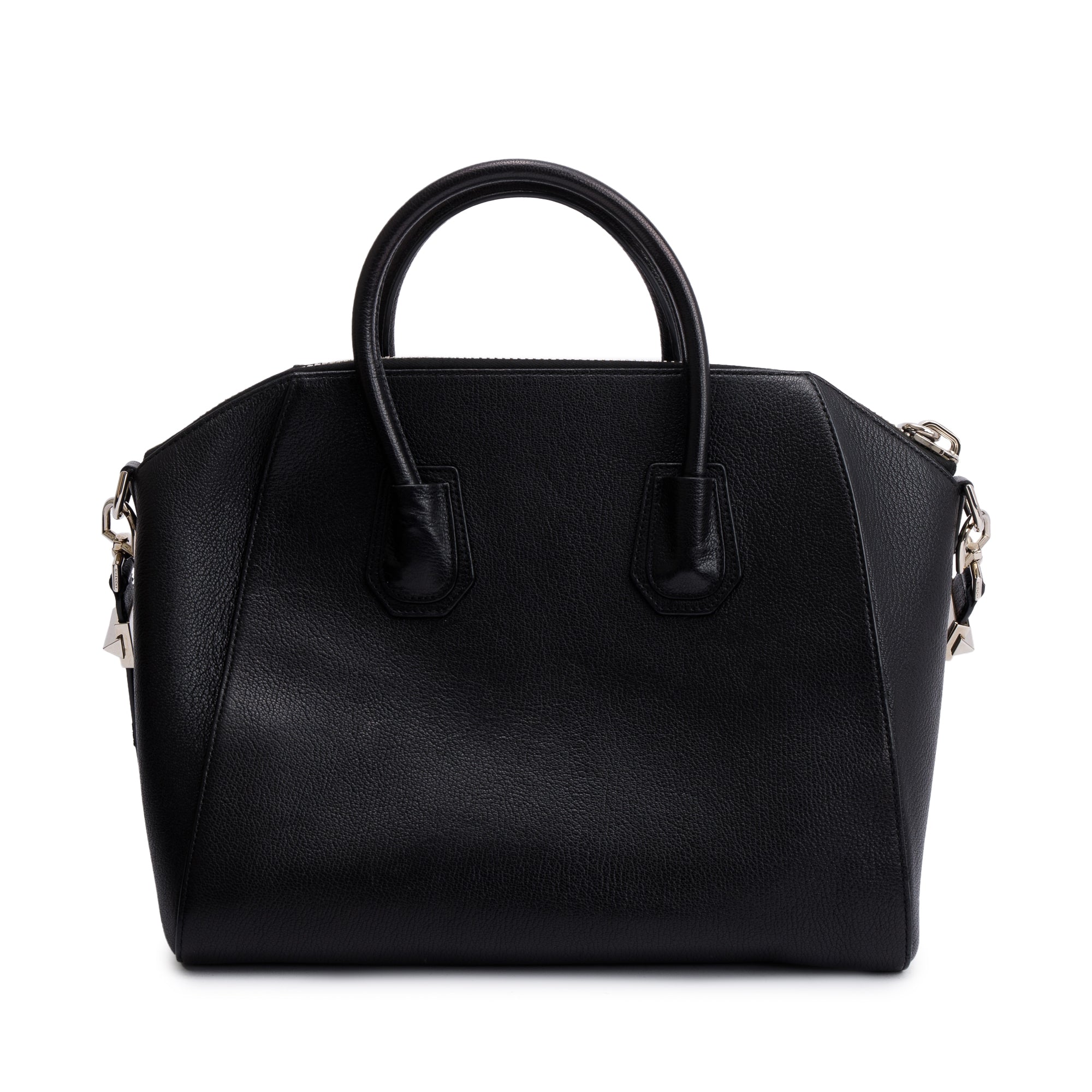 Givenchy Black Grained Calfskin Leather Medium Antigona Bag