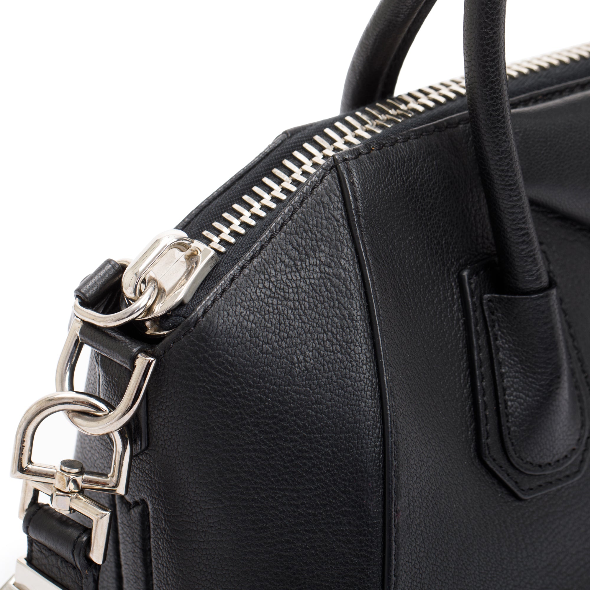 Givenchy Black Grained Calfskin Small Antigona Bag