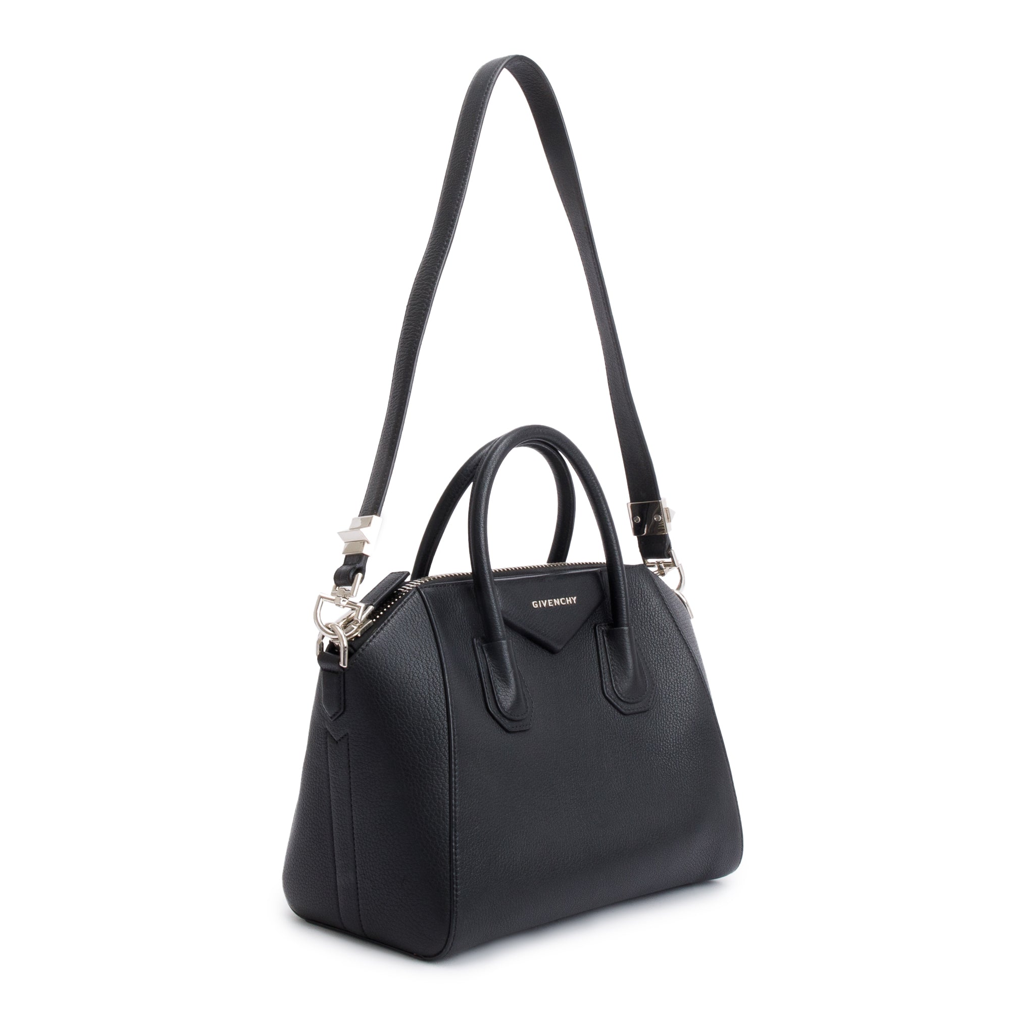 Givenchy Black Grained Leather Small Antigona Bag