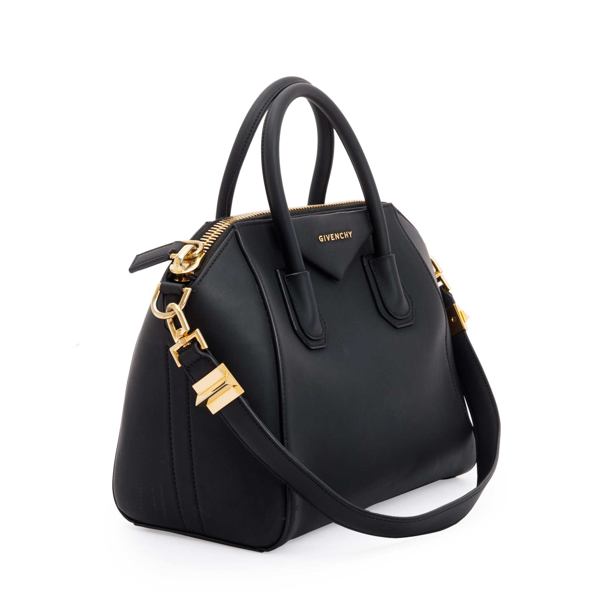 Givenchy Black Matte Calfskin Small Antigona Bag