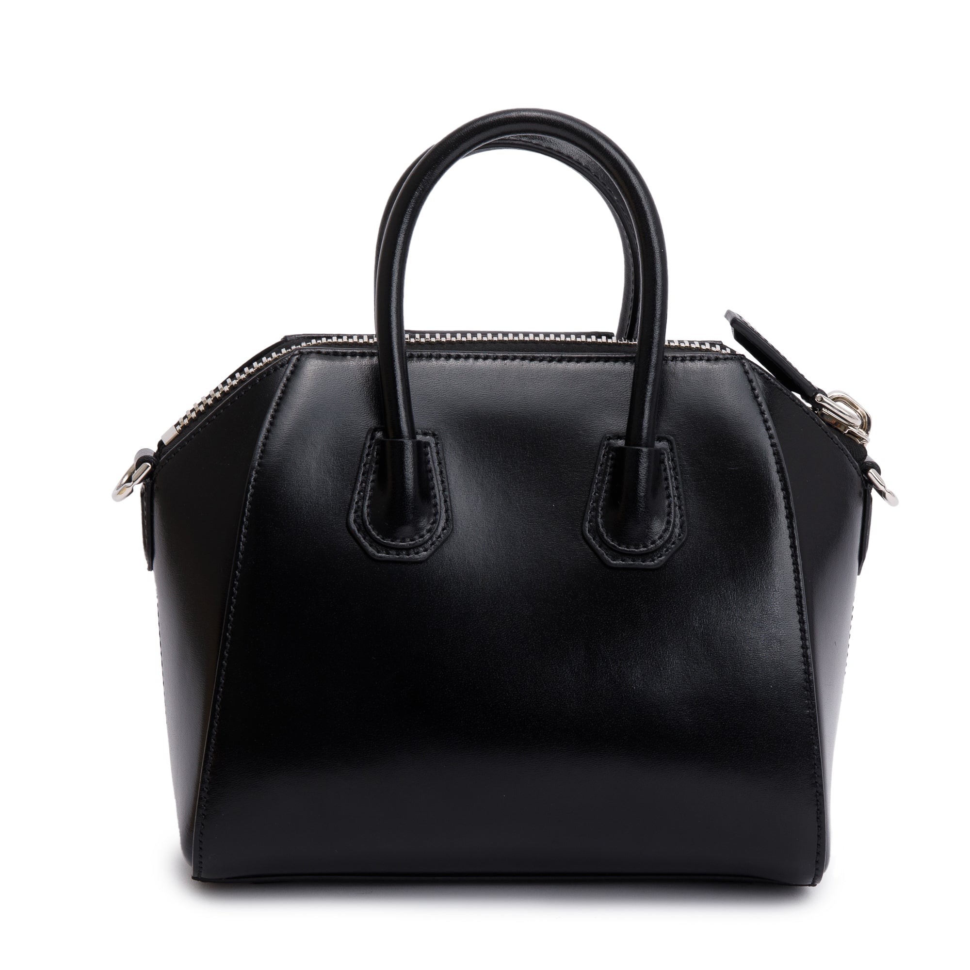 Givenchy Black Smooth Calfskin Leather Mini Antigona Bag w/ Strap