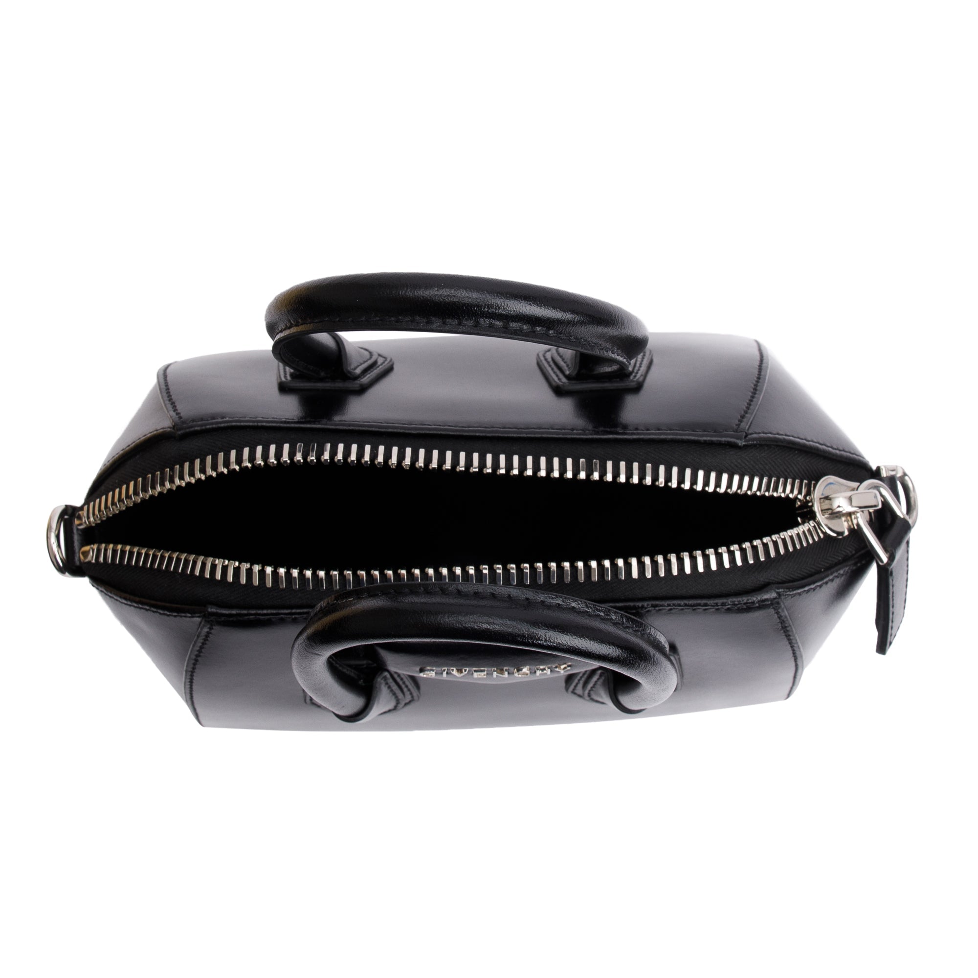 Givenchy Black Smooth Calfskin Leather Mini Antigona Bag w/ Strap