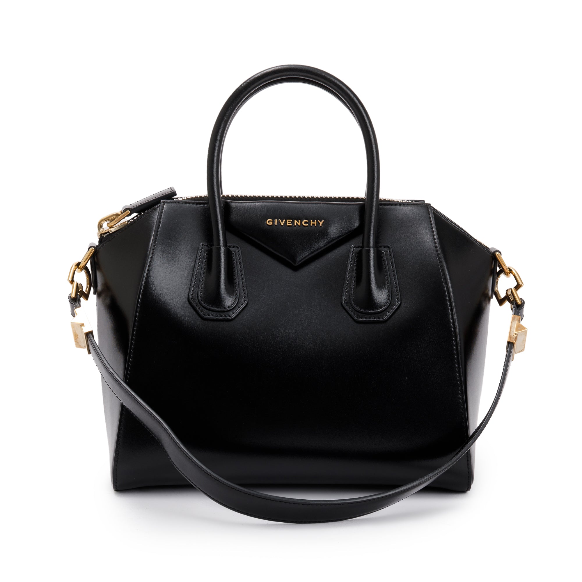 Givenchy Black Smooth Calfskin Leather Small Antigona Bag