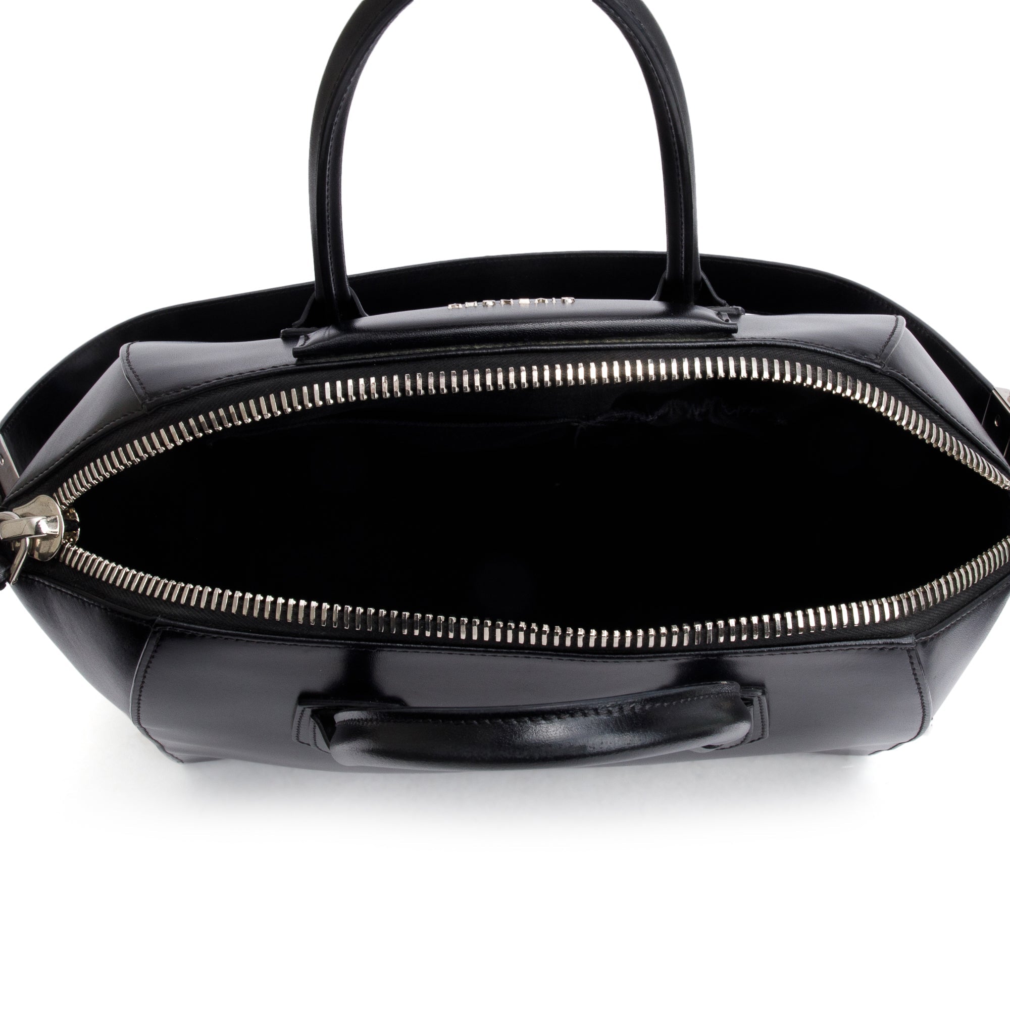 Givenchy Black Smooth Leather Medium Antigona Satchel