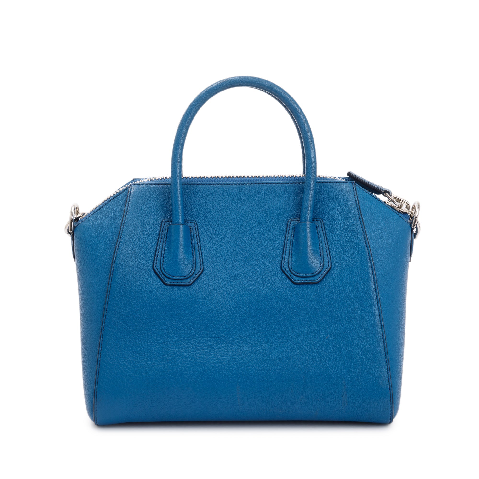 Givenchy Blue Grained Calfskin Small Antigona Bag