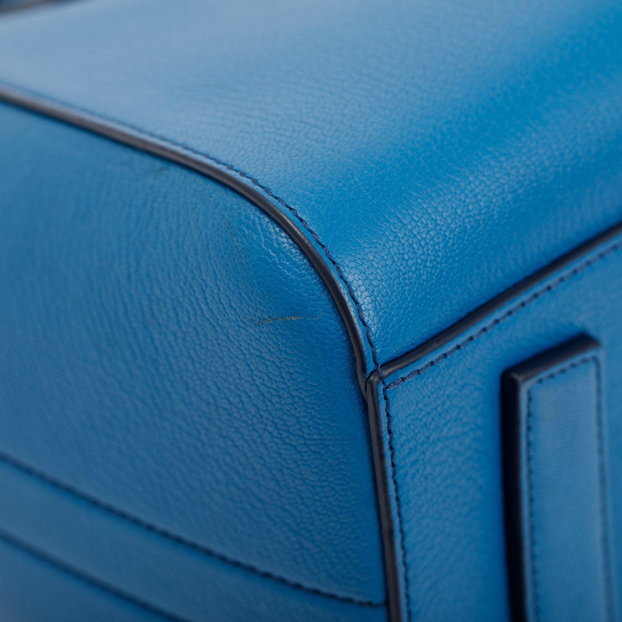 Givenchy Blue Grained Calfskin Small Antigona Bag